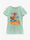 Dr. Seuss Fox In Socks Youth Girls T-Shirt, MINT, hi-res