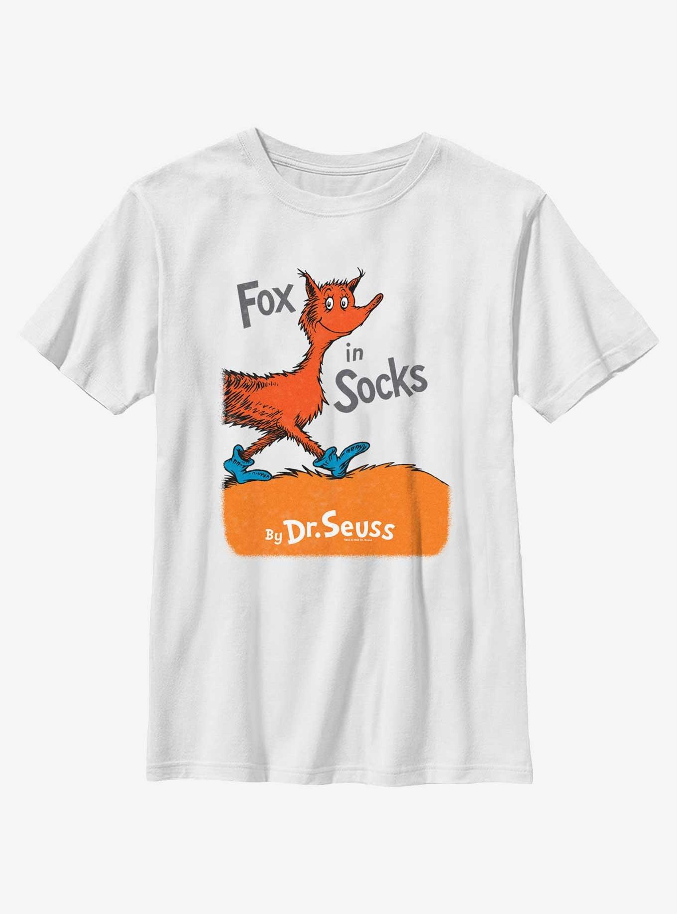 Dr. Seuss Fox In Socks Youth T-Shirt, WHITE, hi-res