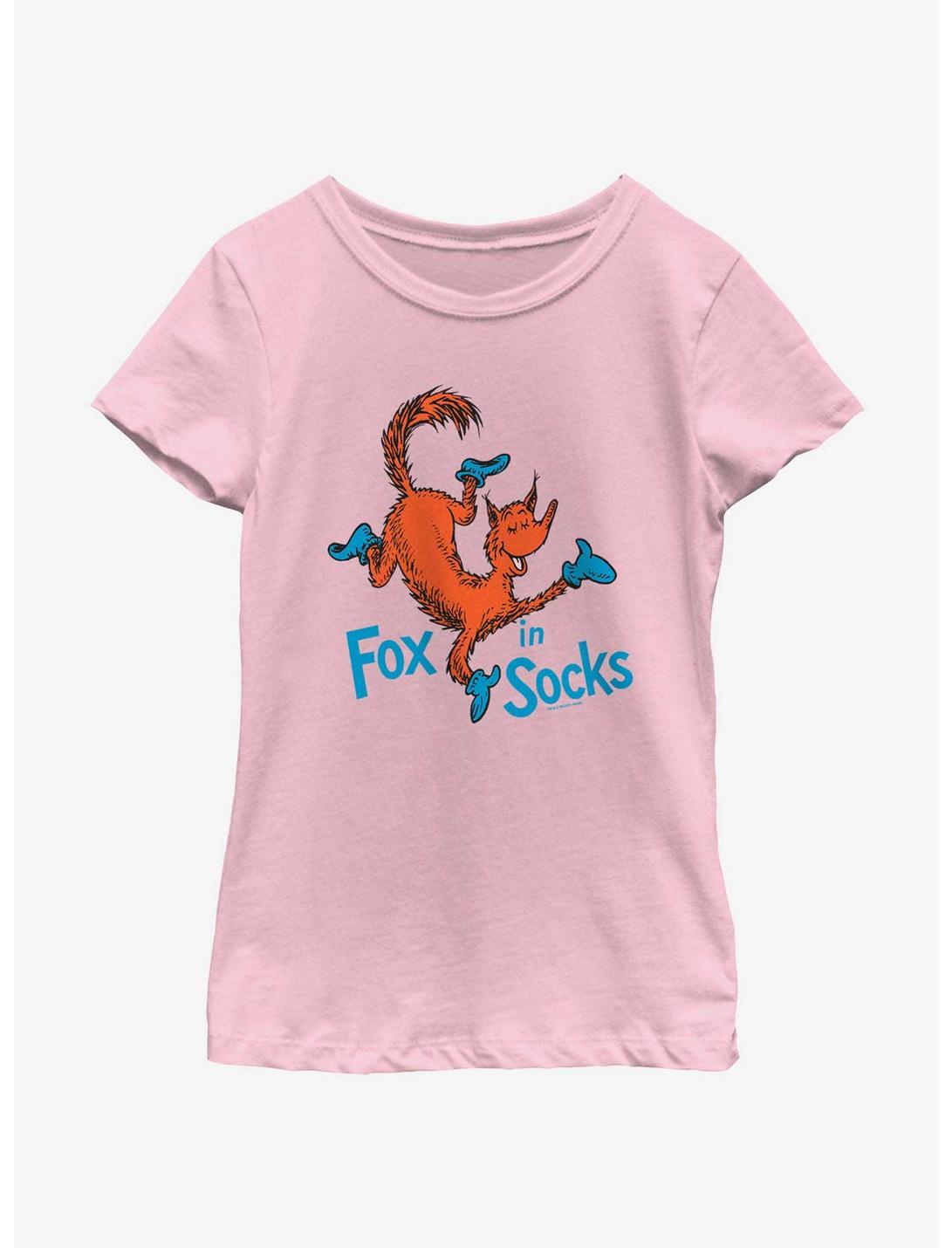 Dr. Seuss Fox In Socks Youth Girls T-Shirt, PINK, hi-res
