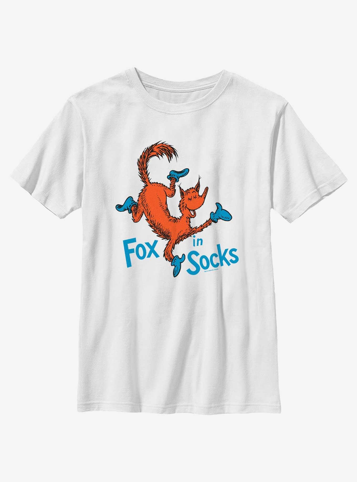 Dr. Seuss Fox In Socks Youth T-Shirt, WHITE, hi-res