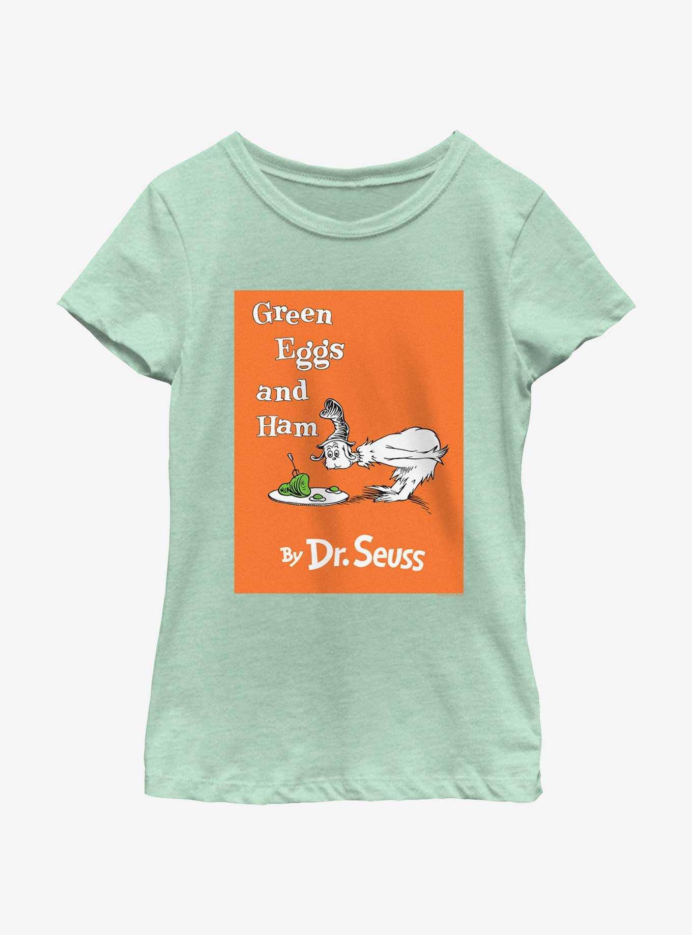 Dr. Seuss Green Eggs and Ham Book Cover Youth Girls T-Shirt, , hi-res