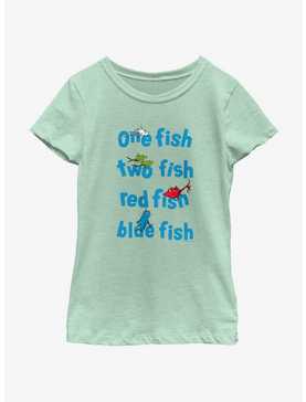 Dr. Seuss One Fish Two Fish Red Fish Blue Fish Youth Girls T-Shirt, , hi-res