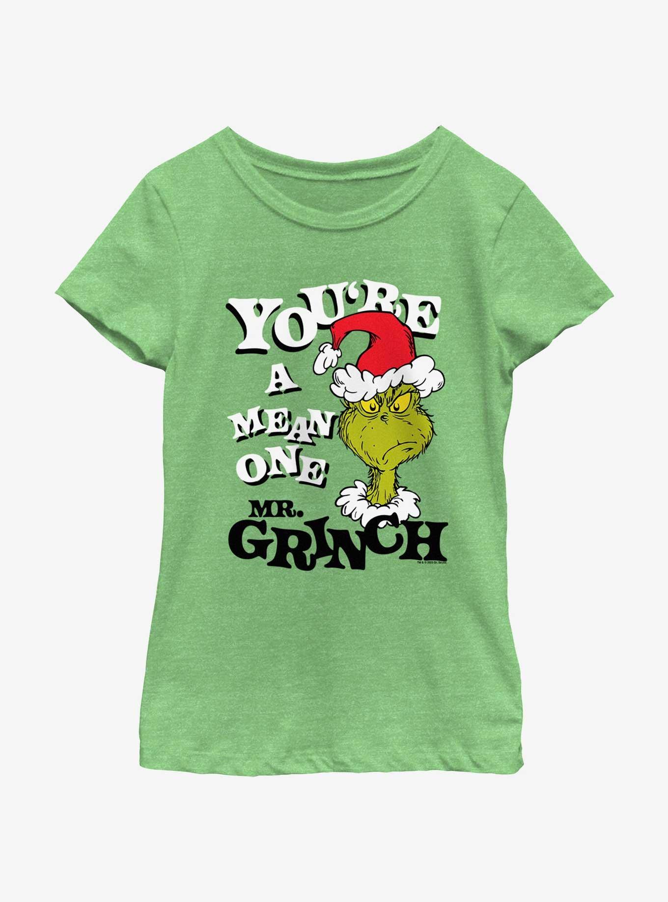 Dr. Seuss You're A Mean One Mr. Grinch Youth Girls T-Shirt, , hi-res