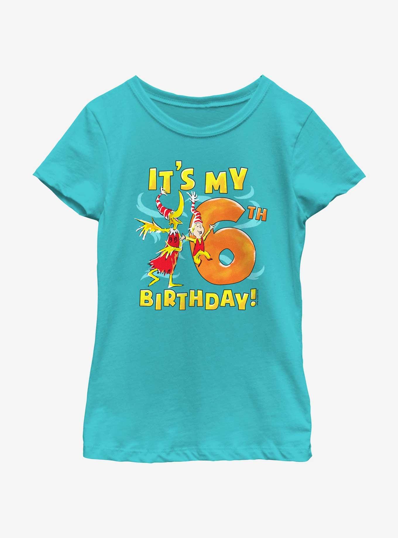 Dr. Seuss It's My 6th Birthday Youth Girls T-Shirt, , hi-res