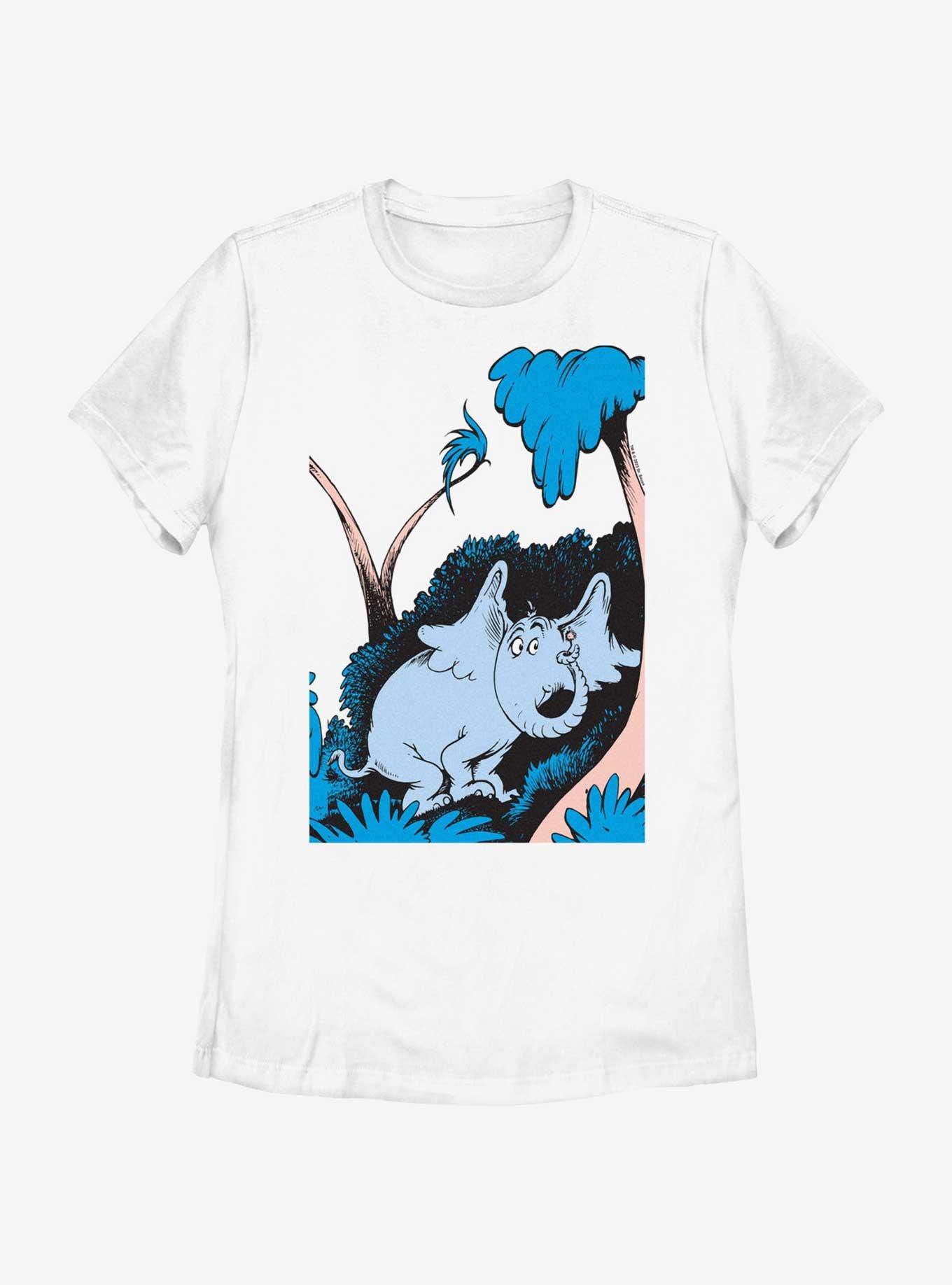 Dr. Seuss Horton Hears A Who Poster Womens T-Shirt, WHITE, hi-res