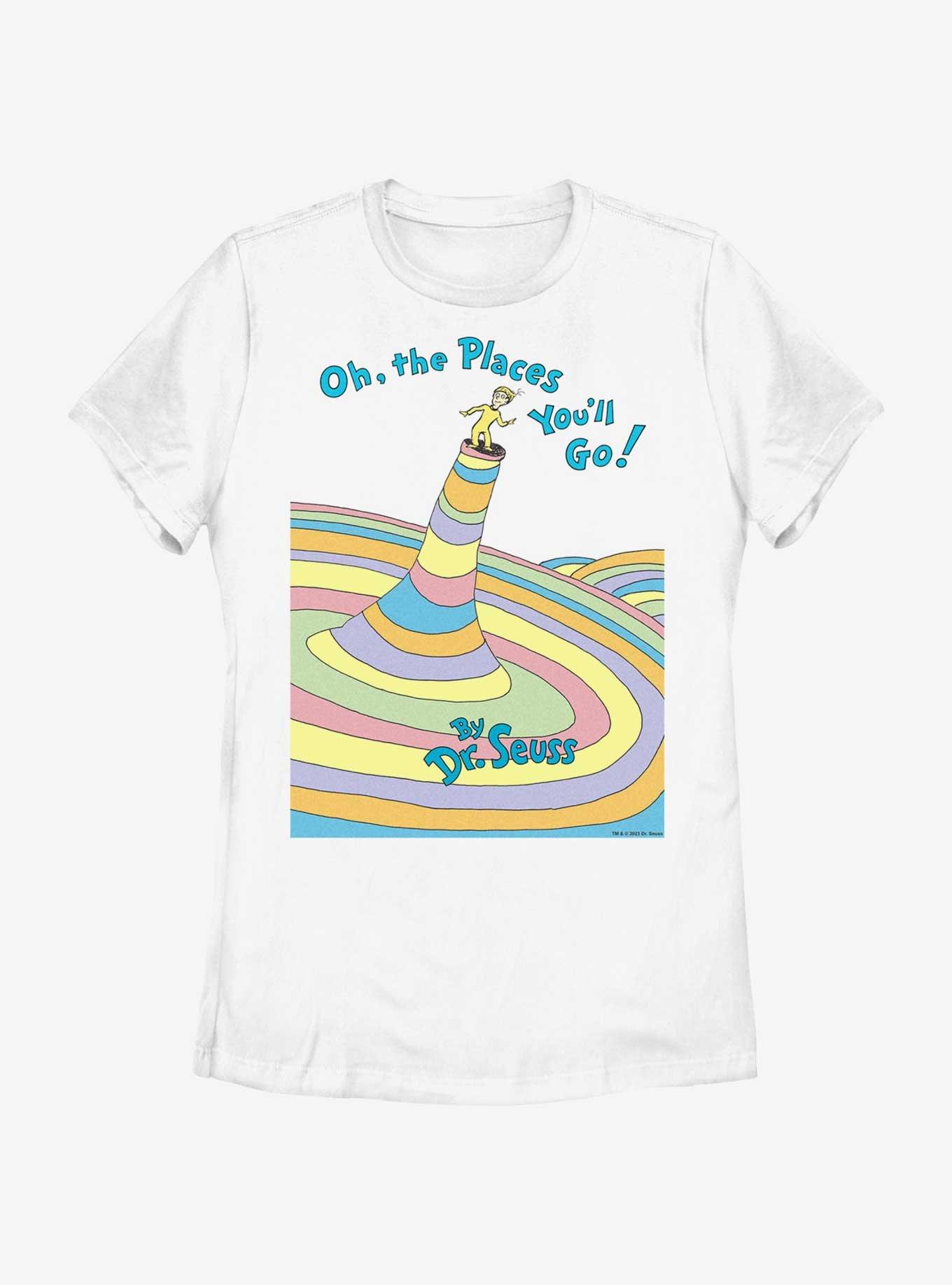Dr. Seuss Oh The Places You'll Go Womens T-Shirt, WHITE, hi-res