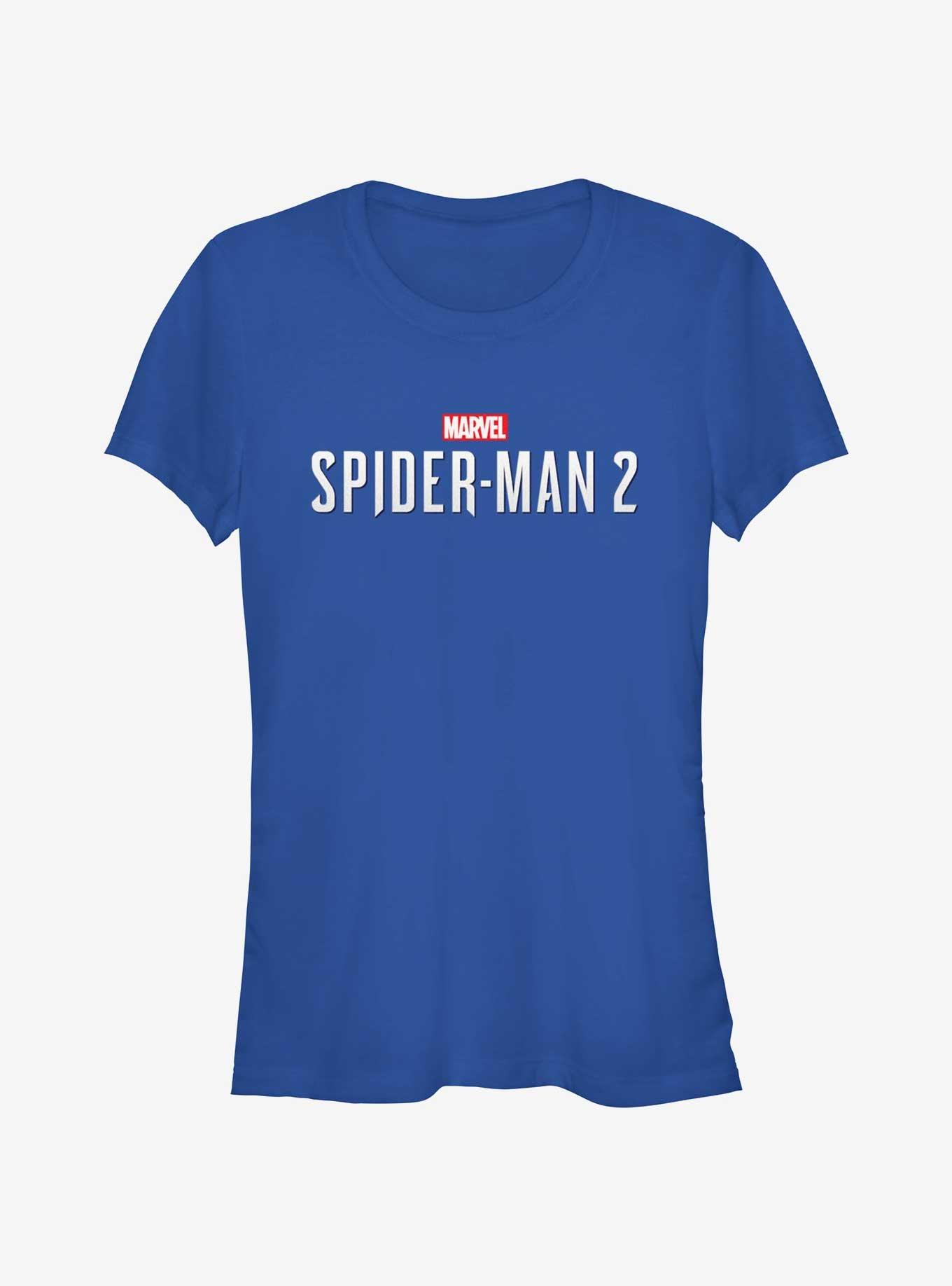 Marvel Spider-Man 2 Game Logo Girls T-Shirt, ROYAL, hi-res
