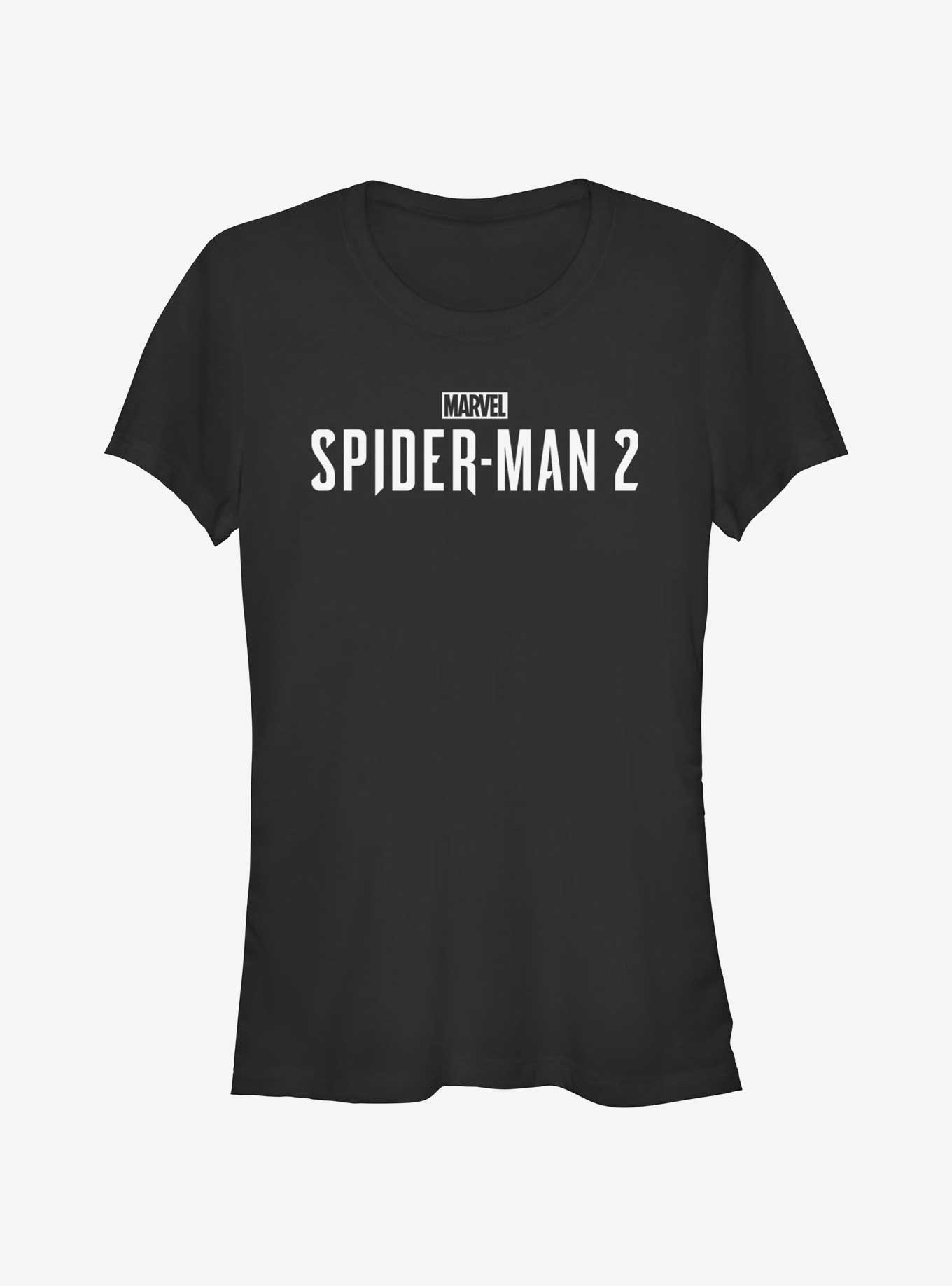 Marvel Spider-Man 2 Game White Logo Girls T-Shirt, BLACK, hi-res