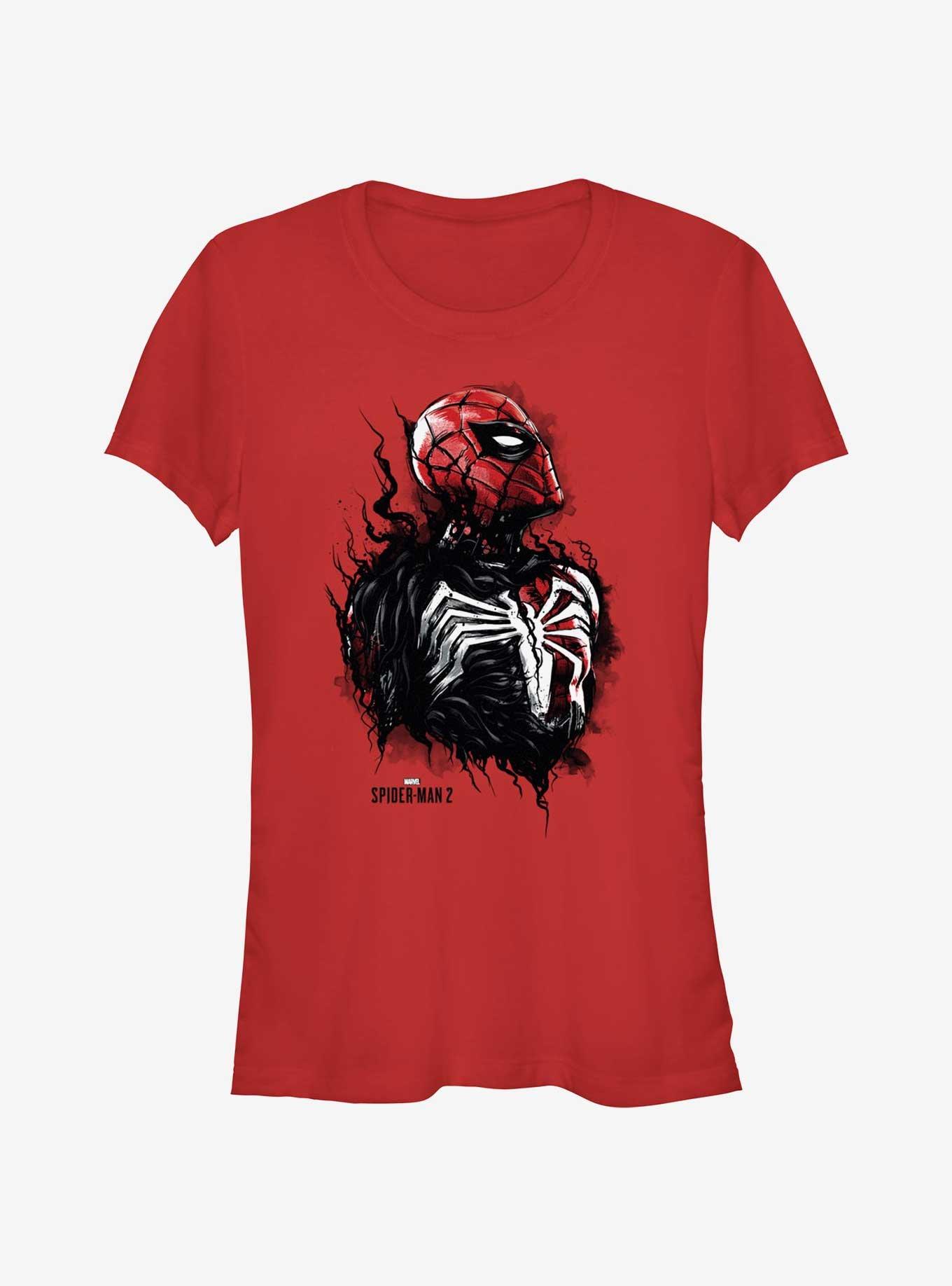 Marvel Spider-Man 2 Game Spider-Man Venom Transformation Girls T-Shirt, RED, hi-res