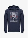 Marvel Captain Marvel Ugly Holiday Hoodie, NAVY, hi-res