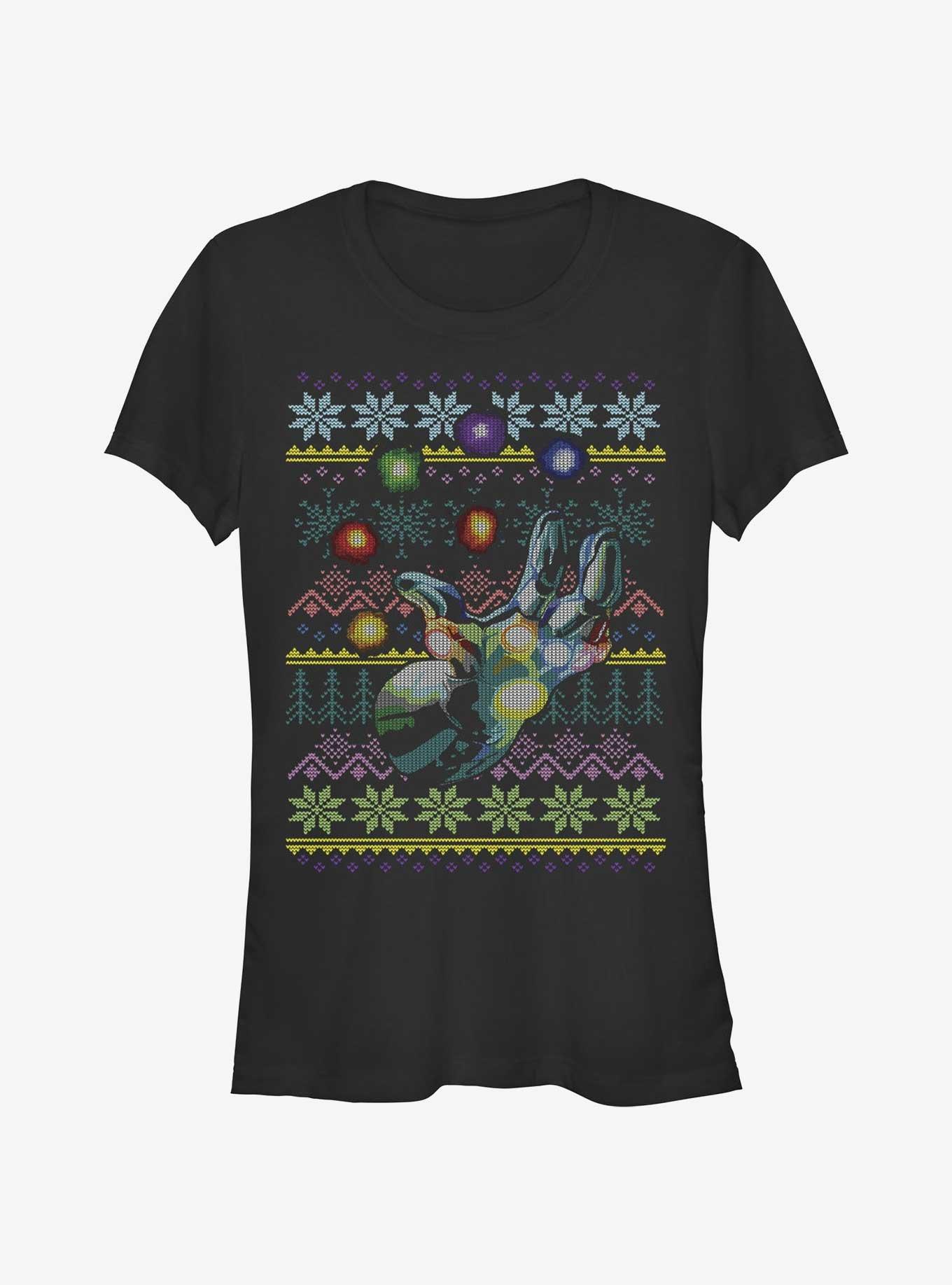 Marvel Avengers Gauntlet Ugly Holiday Girls T-Shirt, , hi-res