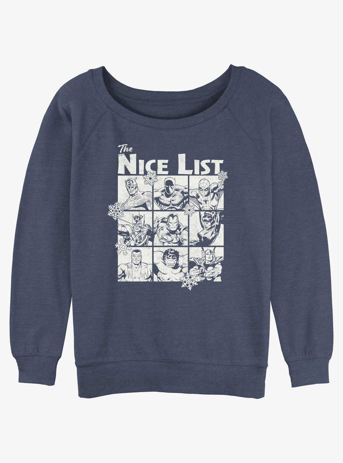 Marvel The Nice List Girls Slouchy Sweatshirt, , hi-res