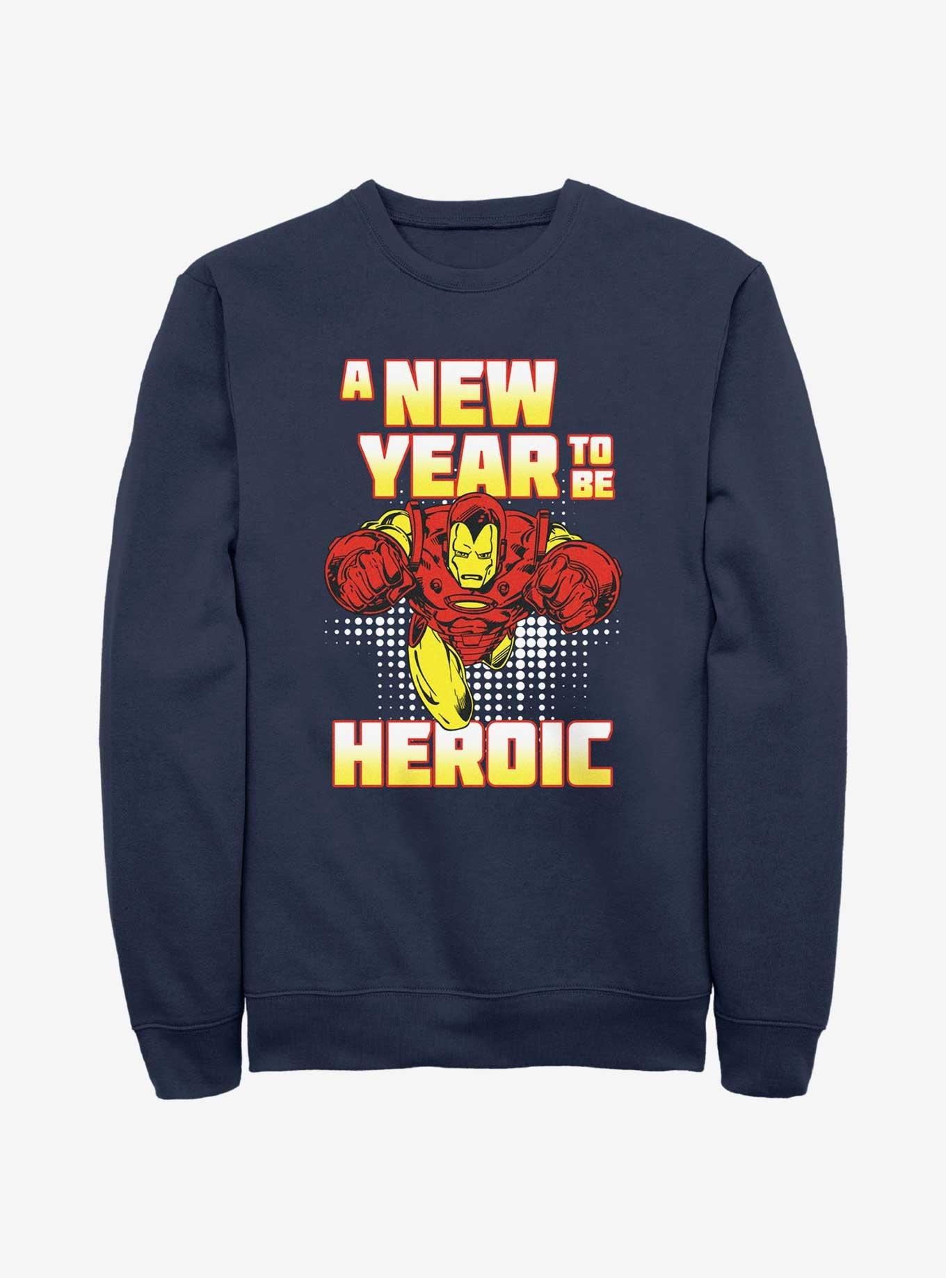 Marvel Iron Man New Year To Be Heroic Sweatshirt