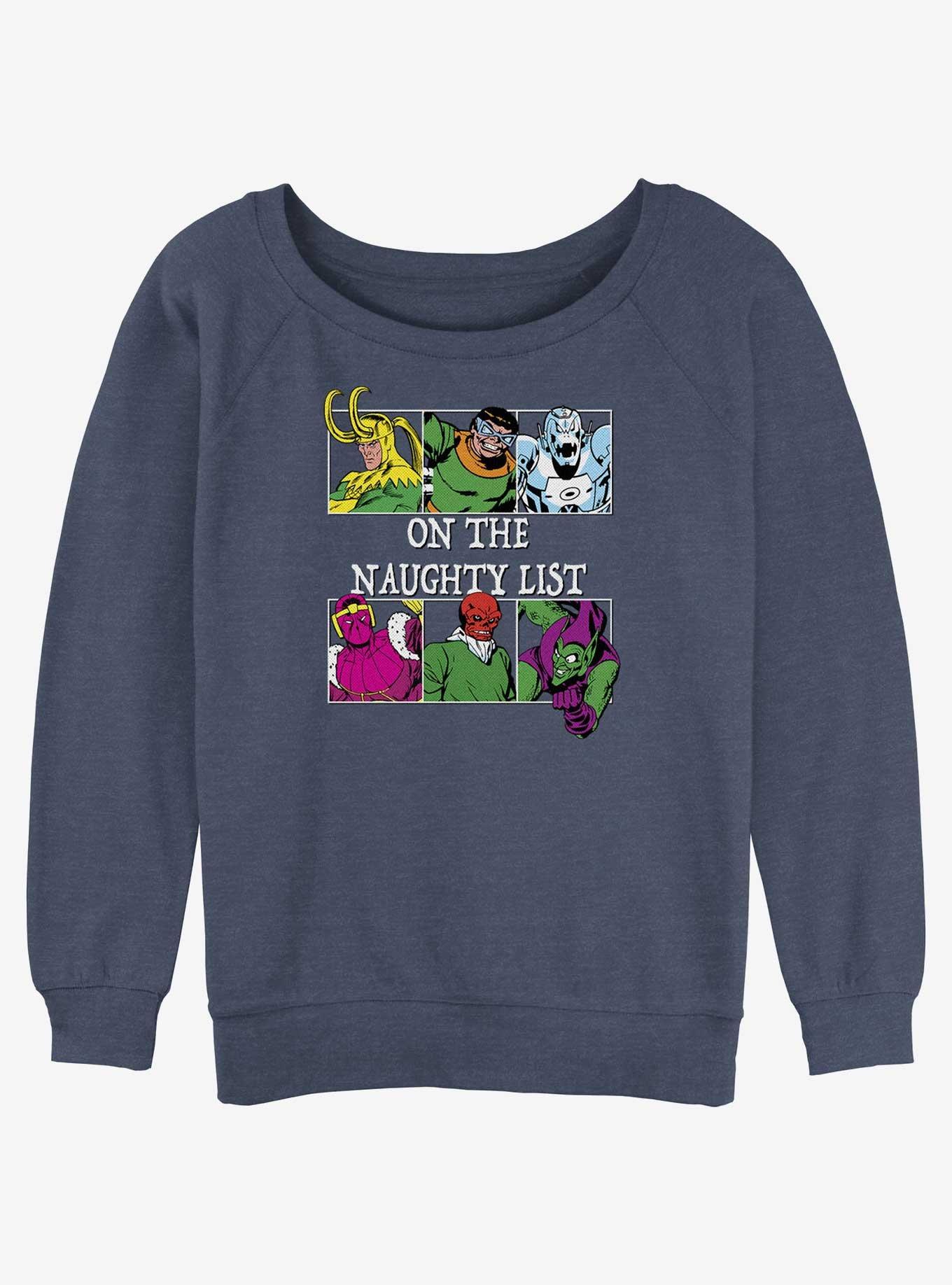 Marvel On The Naughty List Girls Slouchy Sweatshirt, , hi-res