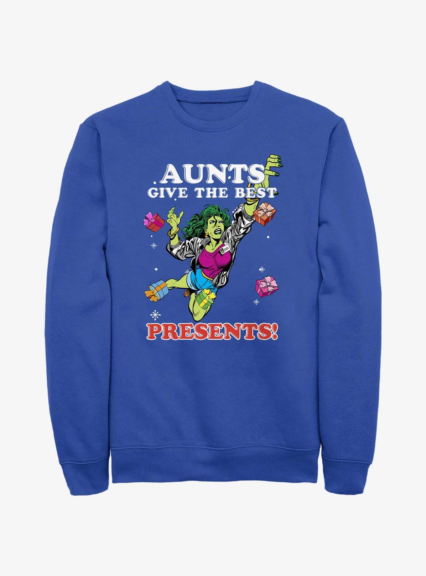 Marvel She-Hulk Aunts Give The Best Presents Sweatshirt, ROYAL, hi-res