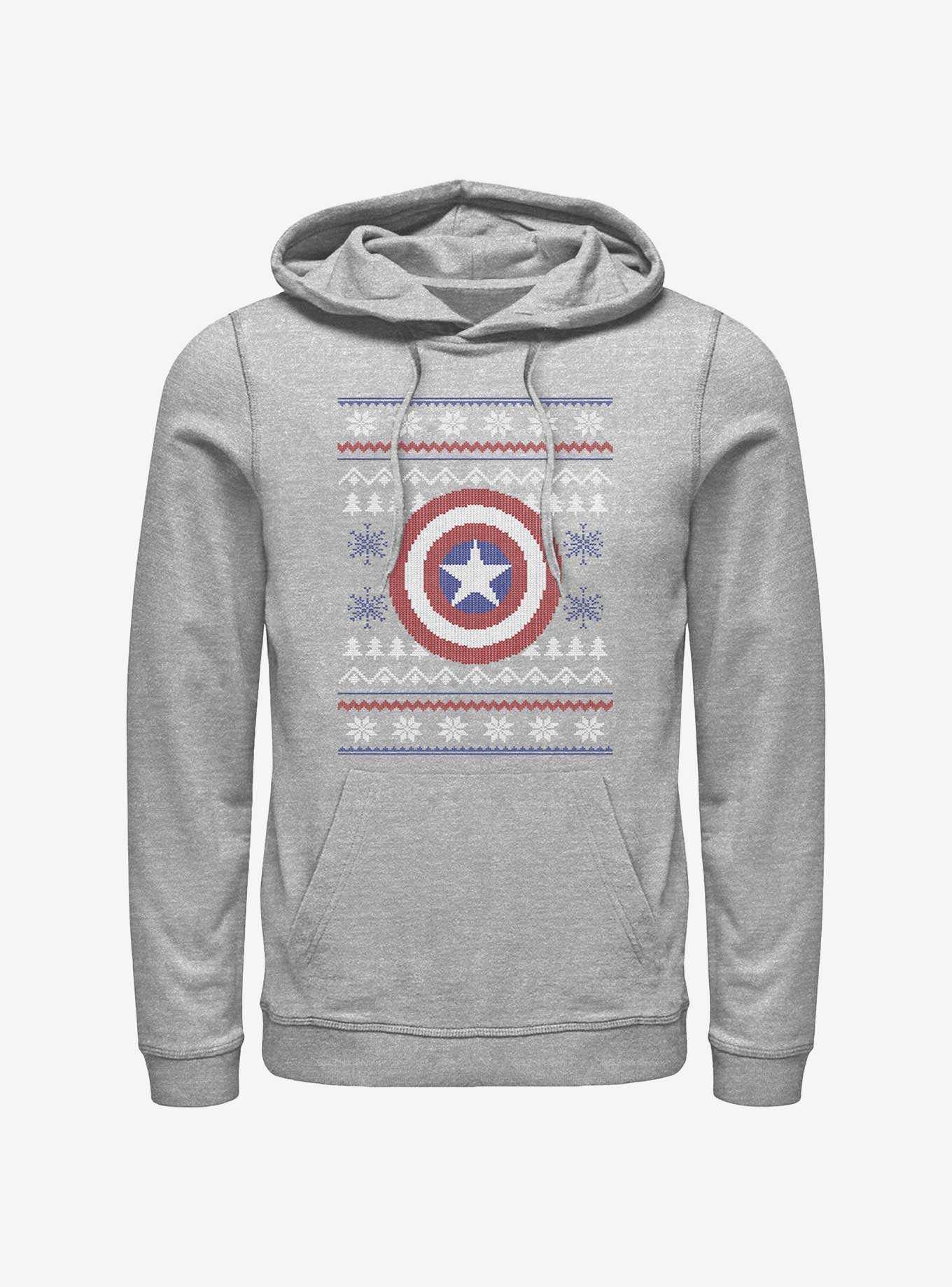 Marvel Captain America Ugly Holiday Hoodie, , hi-res