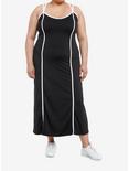 Sweet Society Black & White Stripe Slim Fit Maxi Dress Plus Size, , hi-res