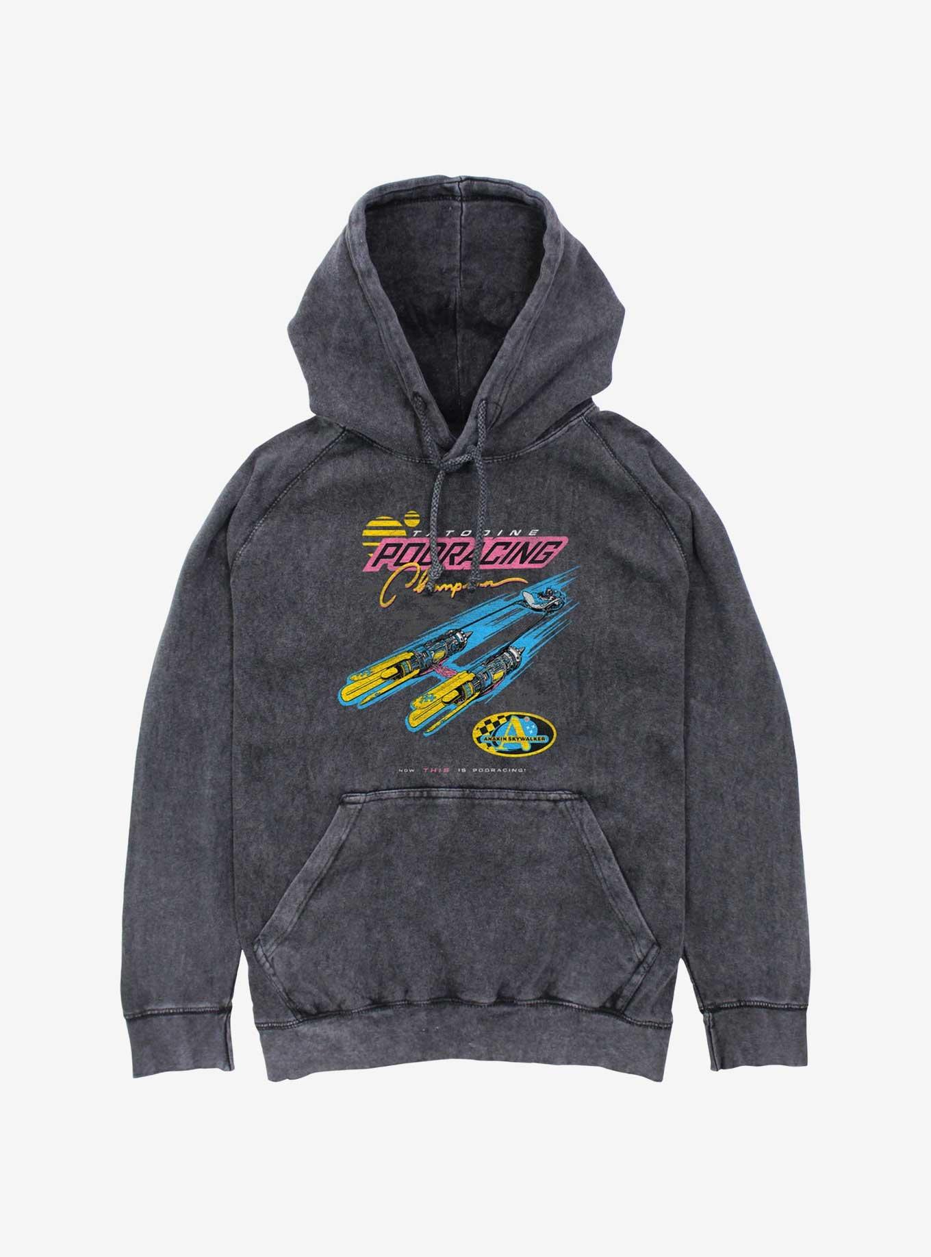 Star Wars Podracing Champion Tee Mineral Wash Hoodie, BLACK, hi-res