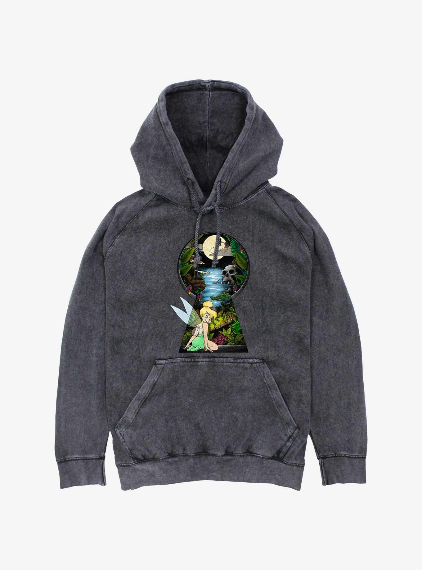 Disney Tinker Bell Keyhole Mineral Wash Hoodie, , hi-res