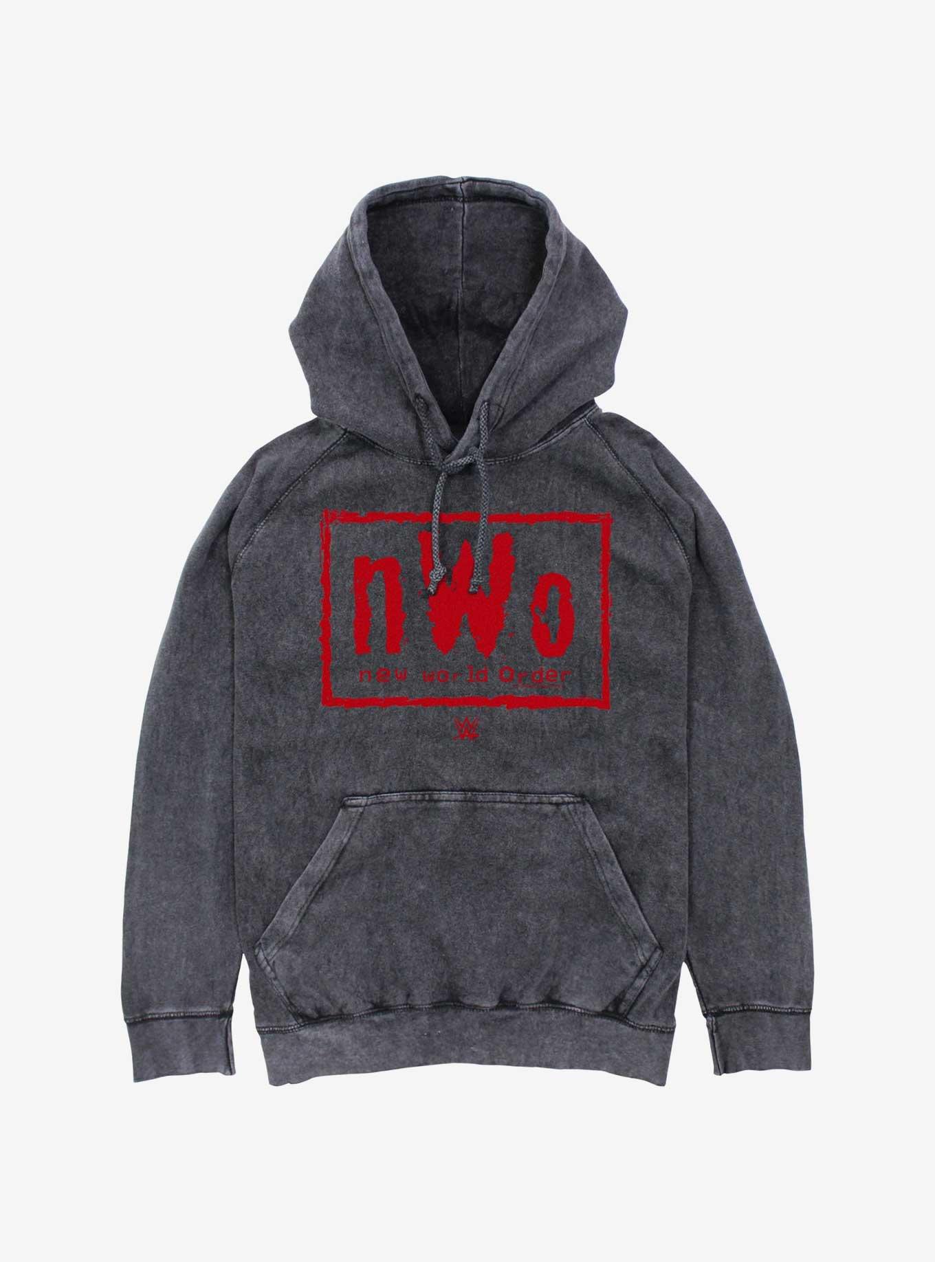 WWE NWO New World Order Mineral Wash Hoodie, BLACK, hi-res