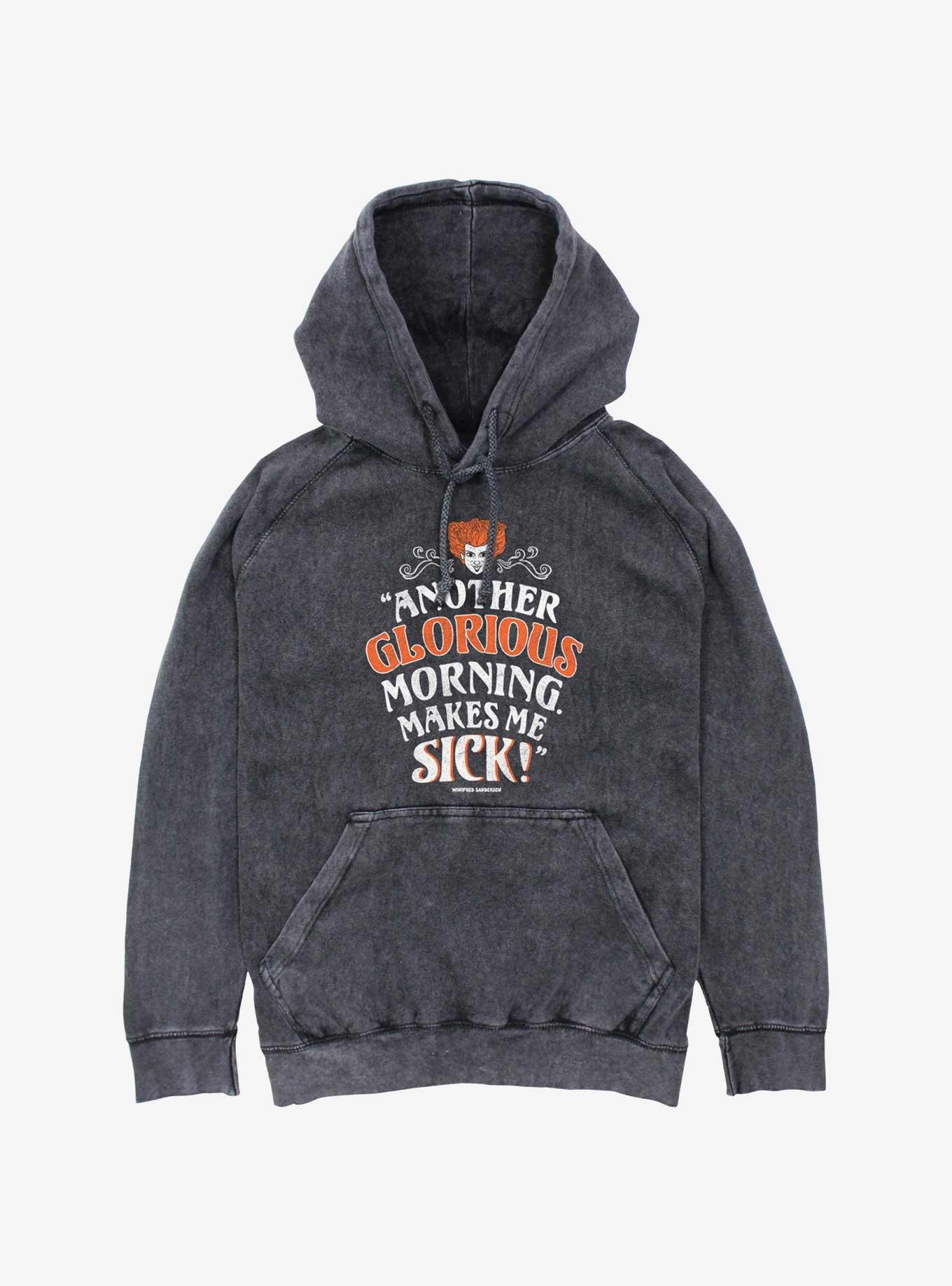 Disney Hocus Pocus Another Glorious Morning Mineral Wash Hoodie, BLACK, hi-res