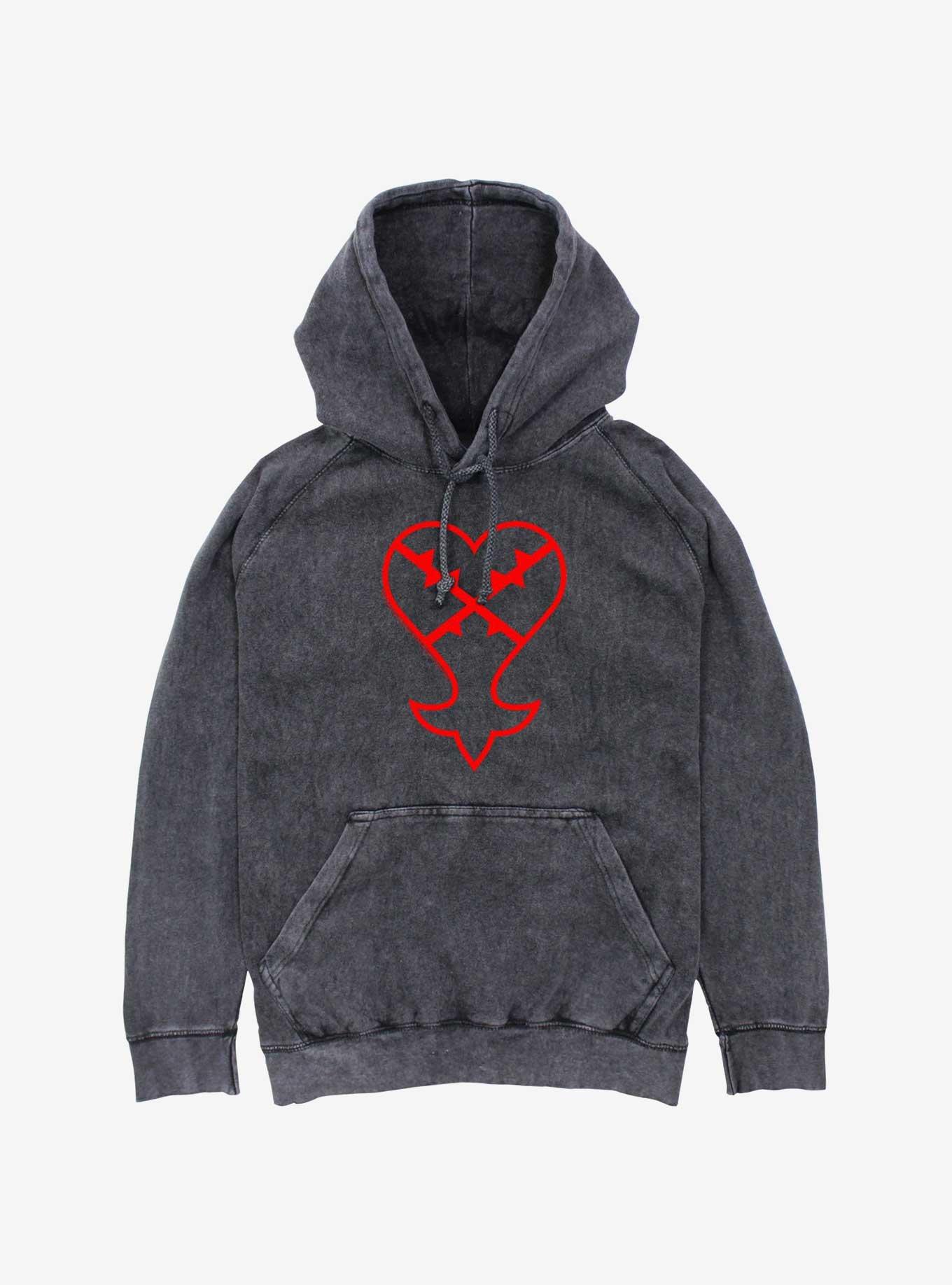 Kingdom Hearts Heartless Symbol Mineral Wash Hoodie