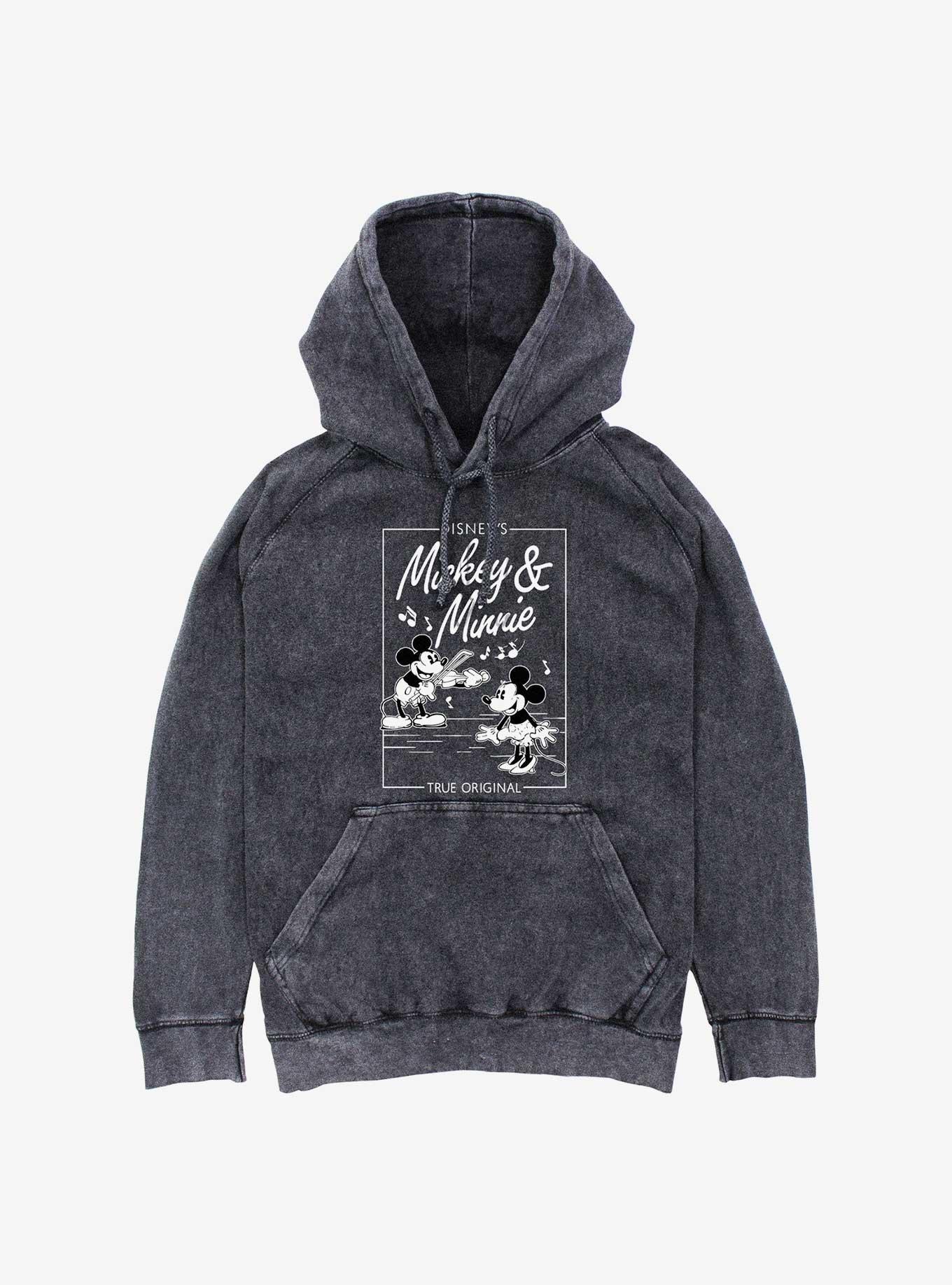 Disney Mickey Mouse Mickey & Minnie Music Cover Mineral Wash Hoodie, , hi-res