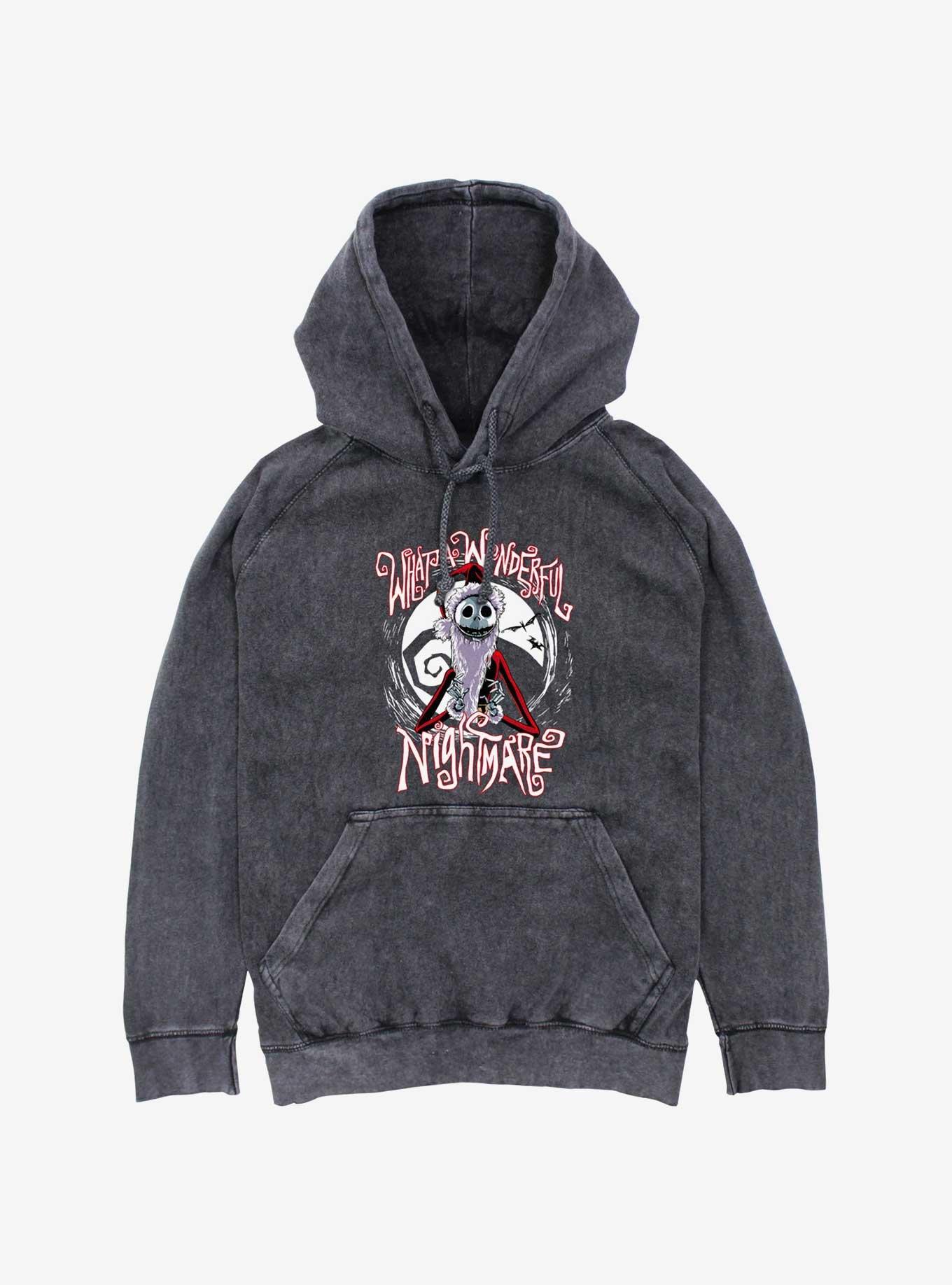 Disney Nightmare Before Christmas Santa Jack Mineral Wash Hoodie, BLACK, hi-res