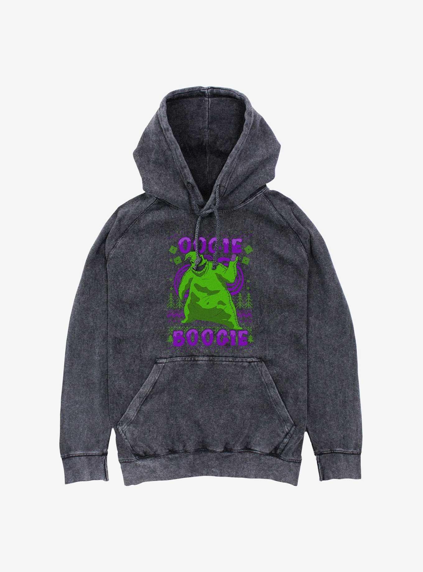 Disney Nightmare Before Christmas Oogie Boogie Ugly Holiday Mineral Wash Hoodie, BLACK, hi-res