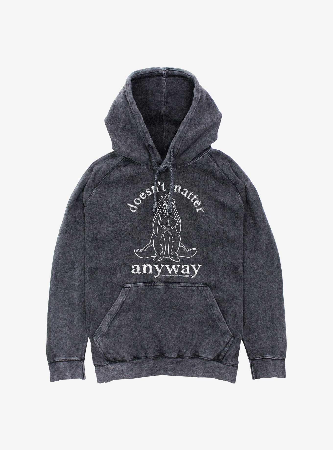 Winnie The Pooh Moody Eeyore Mineral Wash Hoodie, , hi-res