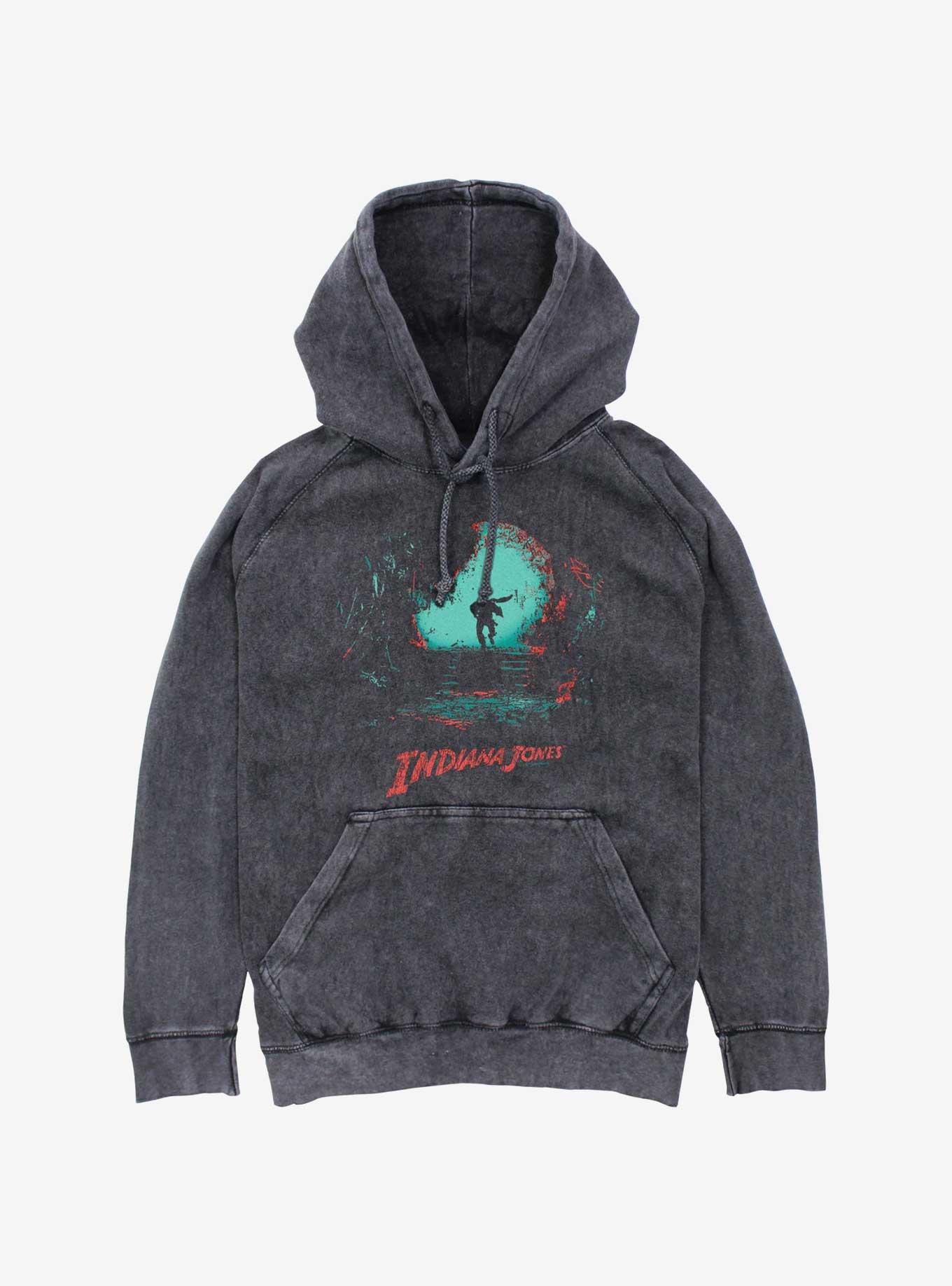 Indiana Jones Treasure Chase Mineral Wash Hoodie Hot Topic Web Exclusive, , hi-res