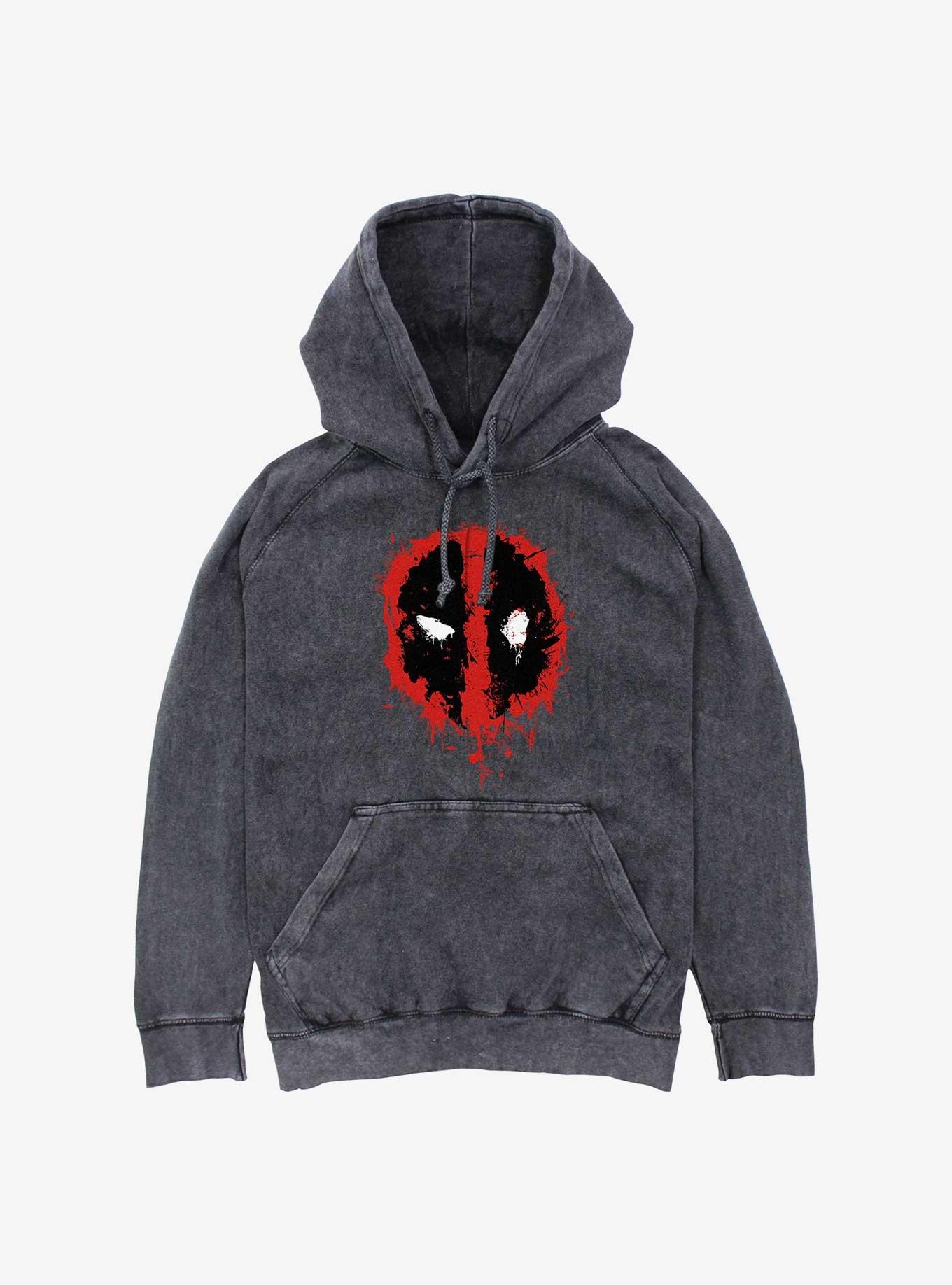 Marvel Deadpool Splatter Icon Mineral Wash Hoodie, , hi-res