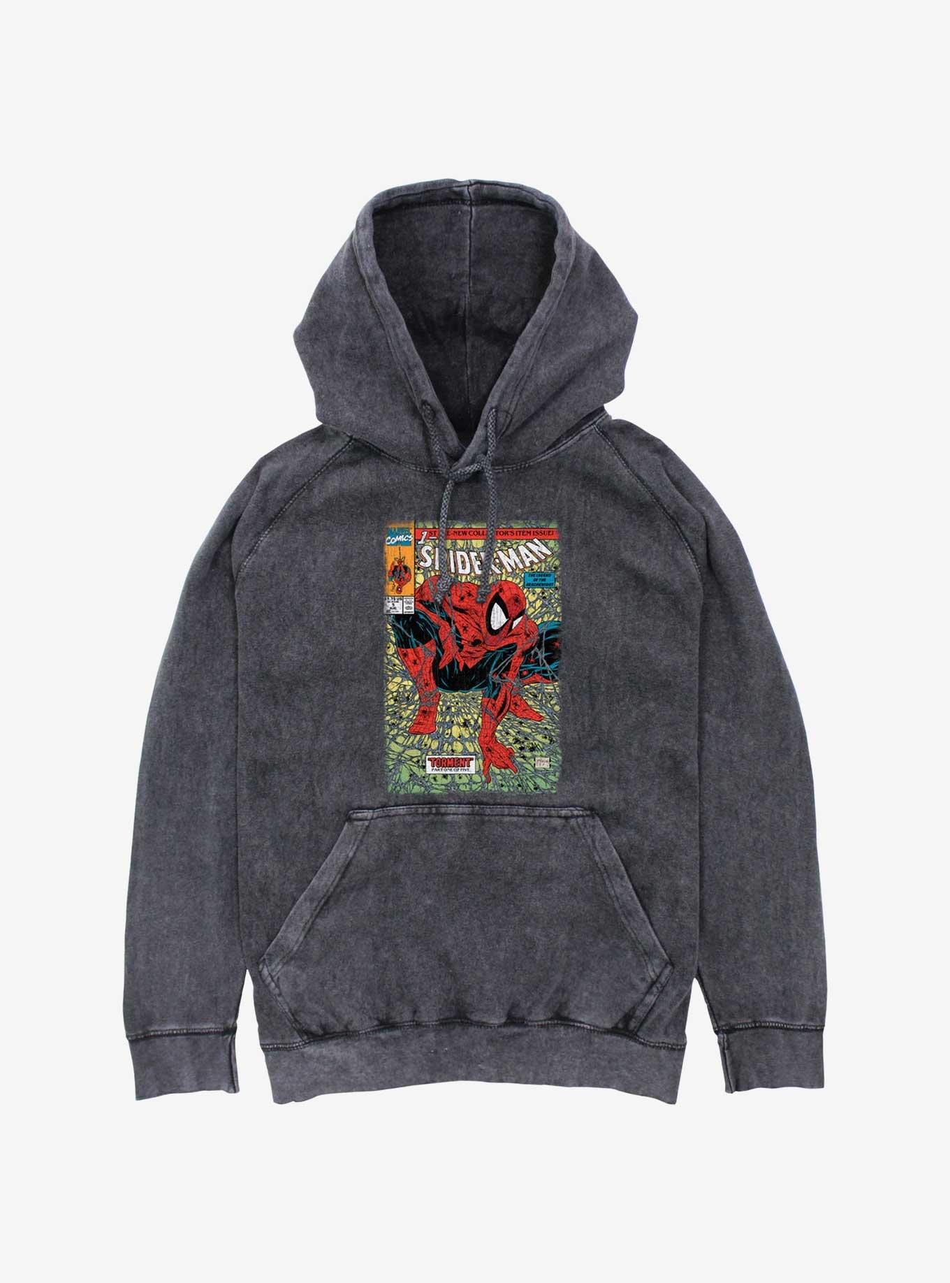 Marvel Spider-Man Comic Cover Torment Mineral Wash Hoodie, , hi-res