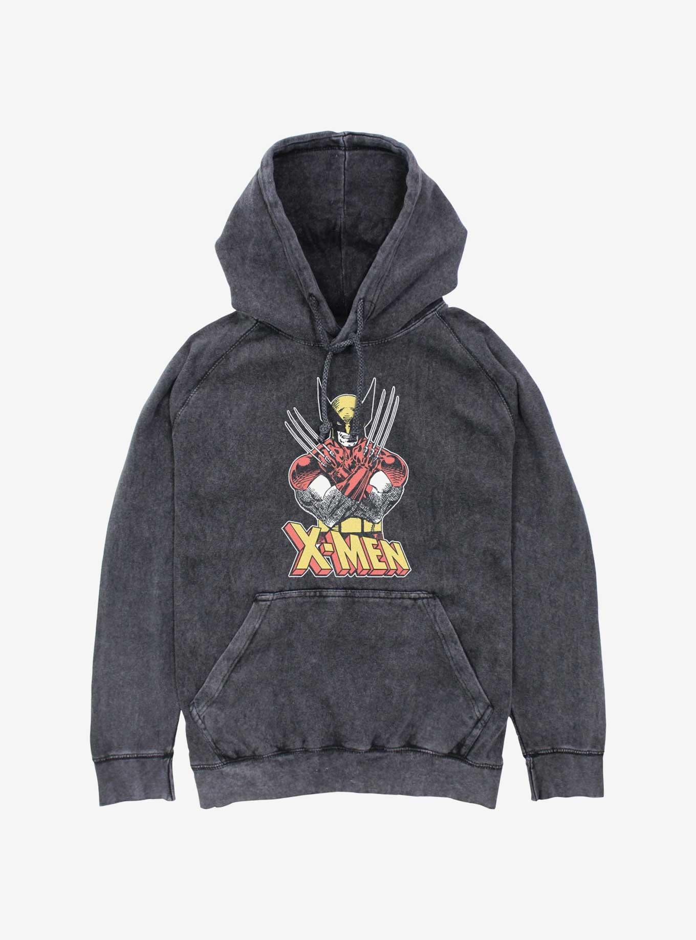 Marvel X-Men Vintage Wolverine Mineral Wash Hoodie, , hi-res