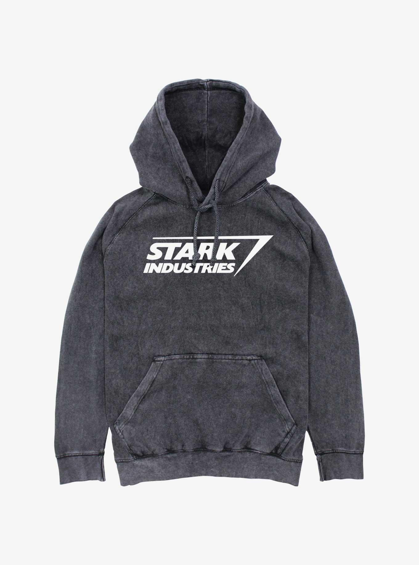 Marvel Iron Man Stark Industries Logo Mineral Wash Hoodie, , hi-res