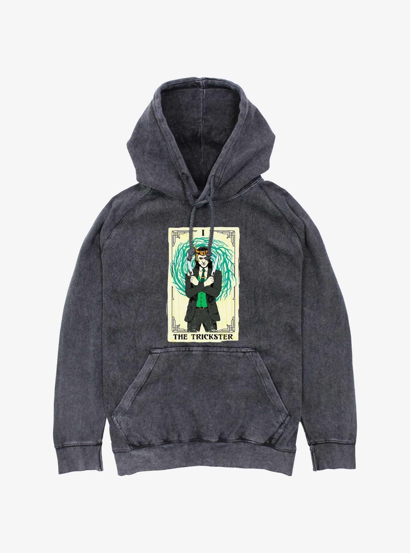 Marvel Loki Trickster Tarot Mineral Wash Hoodie, , hi-res