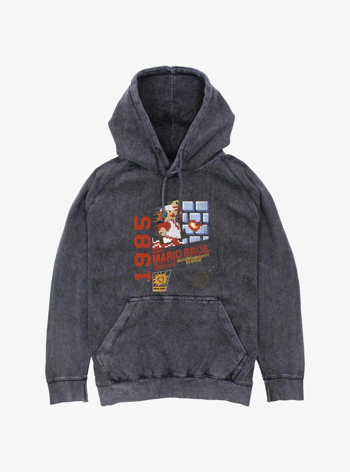 Super Mario Bros. 1985 Vintage Mineral Wash Hoodie, , hi-res