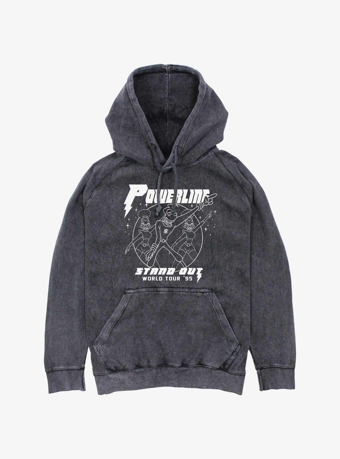 Disney A Goofy Movie Stand Out World Tour Mineral Wash Hoodie, BLACK, hi-res