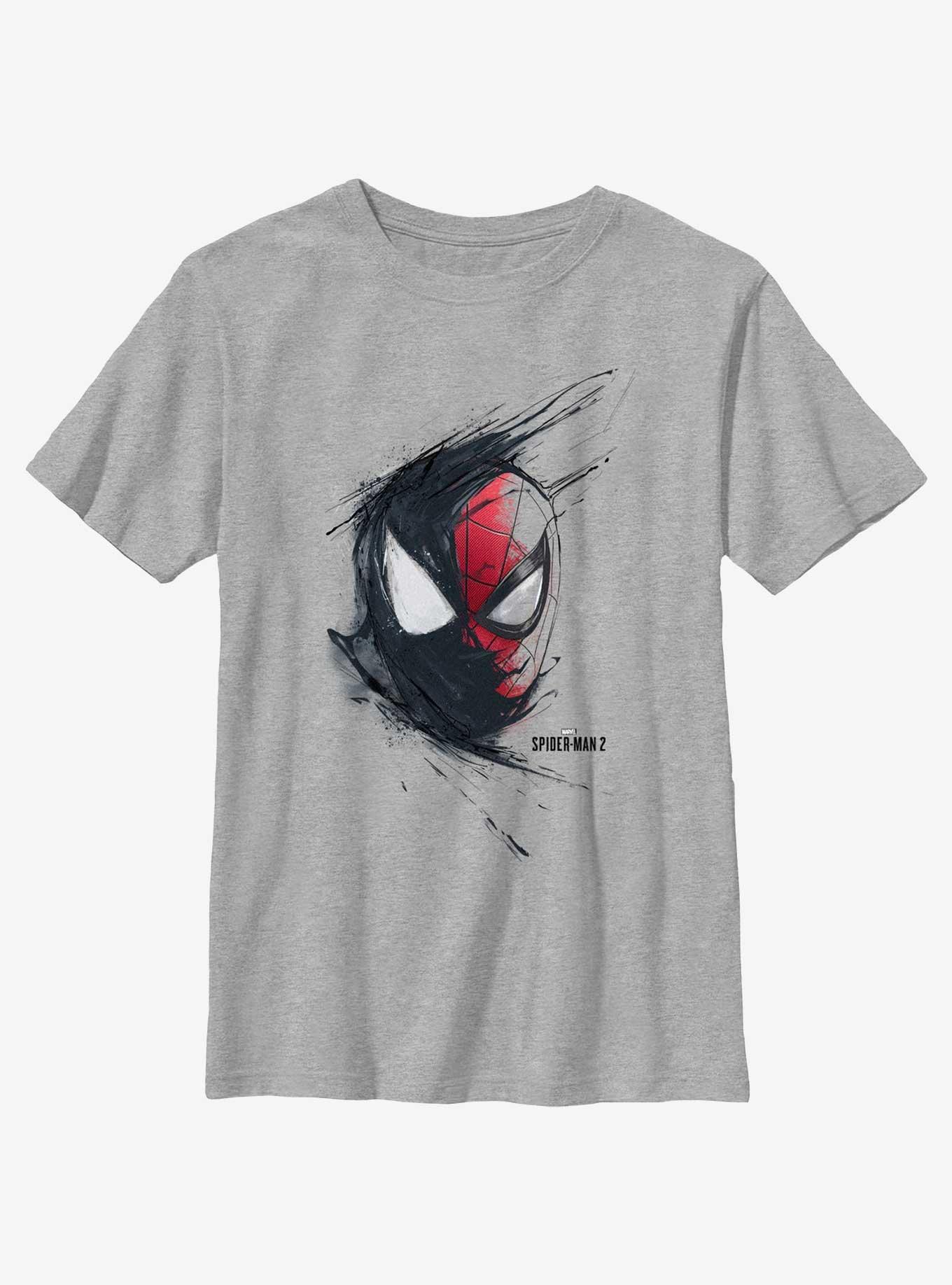 Marvel Spider-Man 2 Game Venom Spider-Man Splash Youth T-Shirt, ATH HTR, hi-res