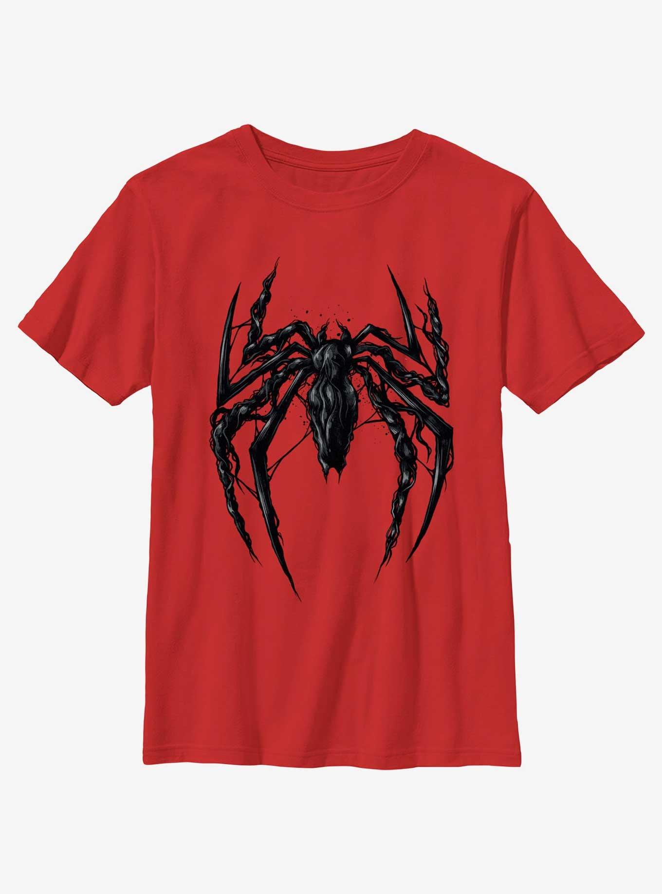 Marvel Spider-Man 2 Game Black Spider Venom Icon Youth T-Shirt, RED, hi-res