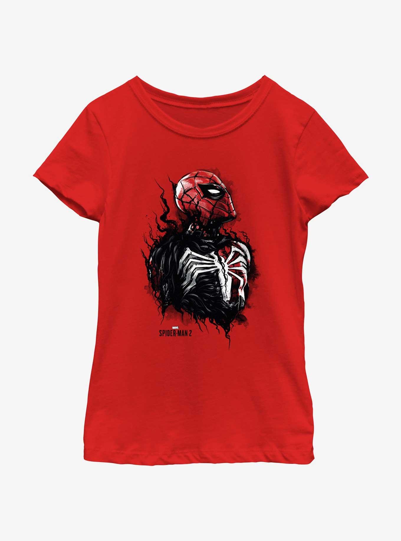 Marvel Spider-Man 2 Game Spider-Man Venom Transformation Youth Girls T-Shirt, , hi-res