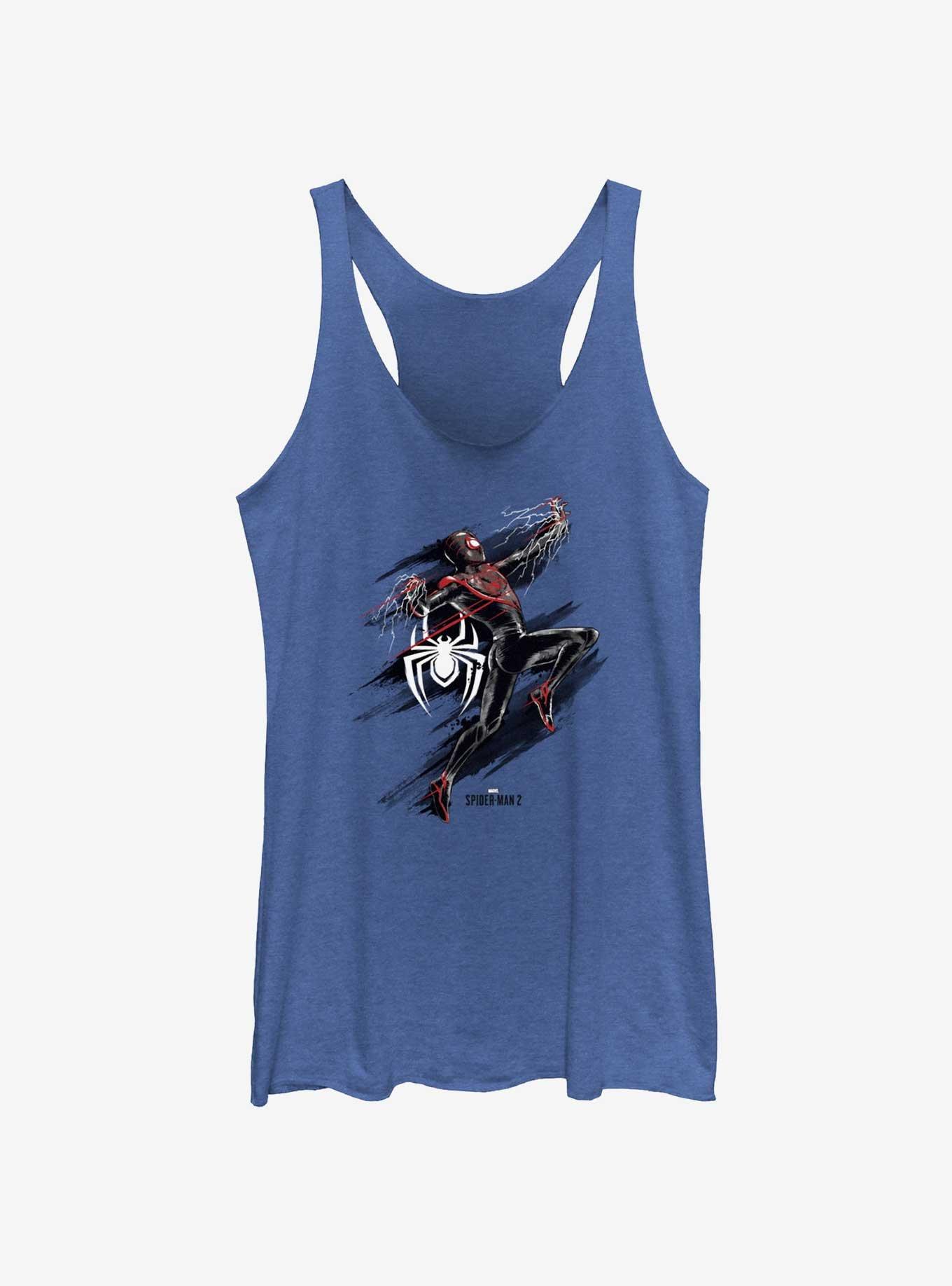 Marvel Spider-Man 2 Game Miles Morales Action Portrait Womens Tank Top, ROY HTR, hi-res