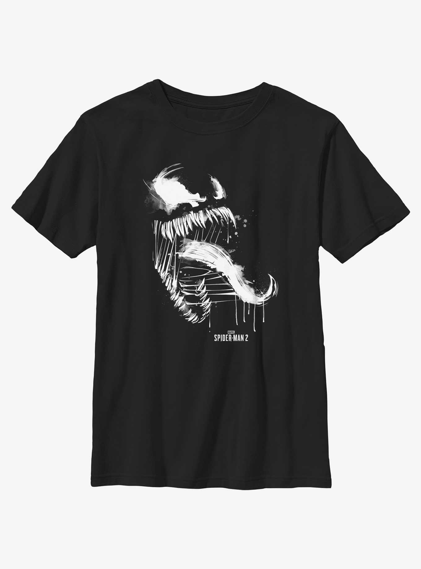 Marvel Spider-Man 2 Game Venom Sketch Portrait Youth T-Shirt, , hi-res