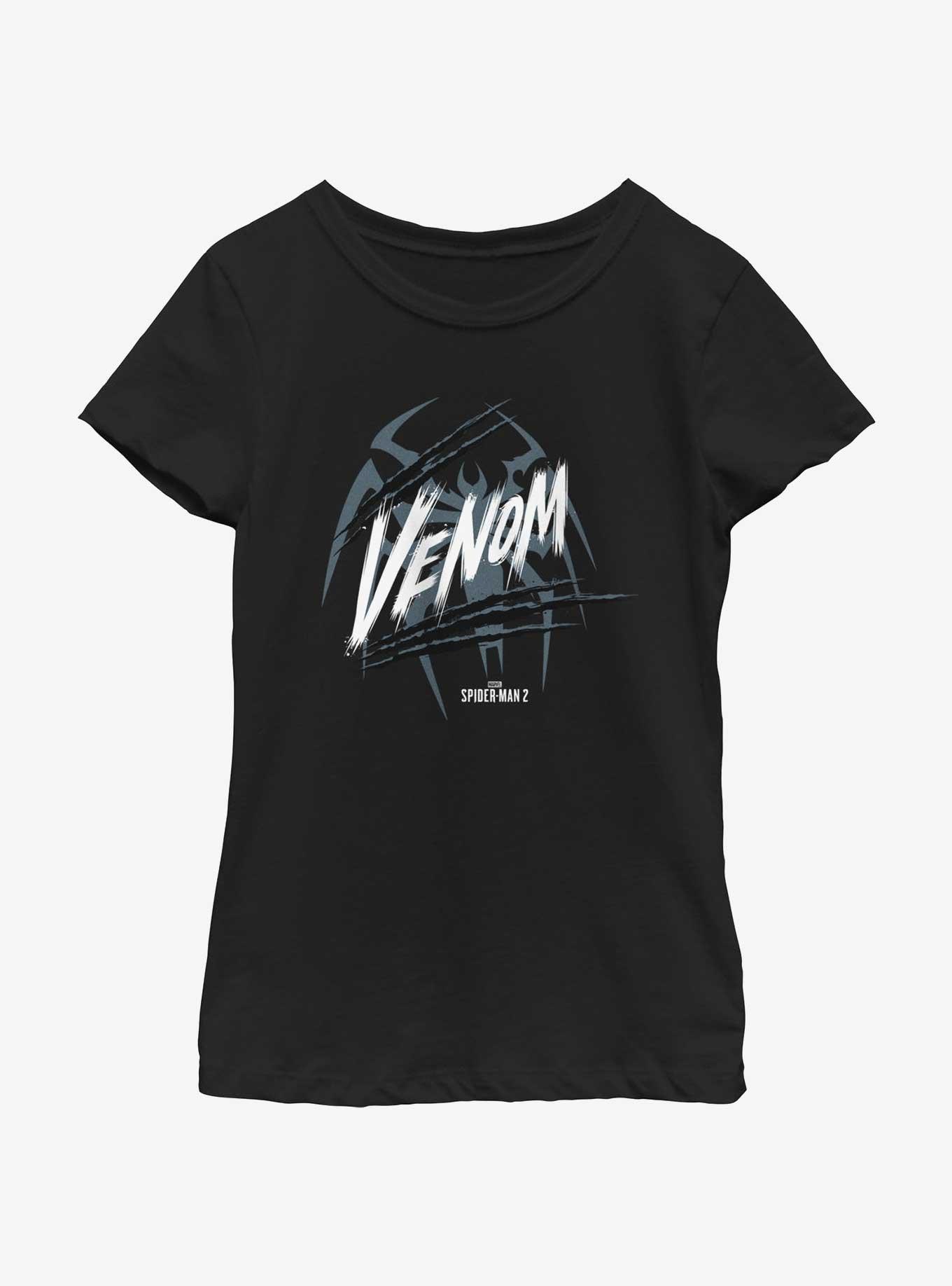 Marvel Spider-Man 2 Game Venom Logo Youth Girls T-Shirt, , hi-res