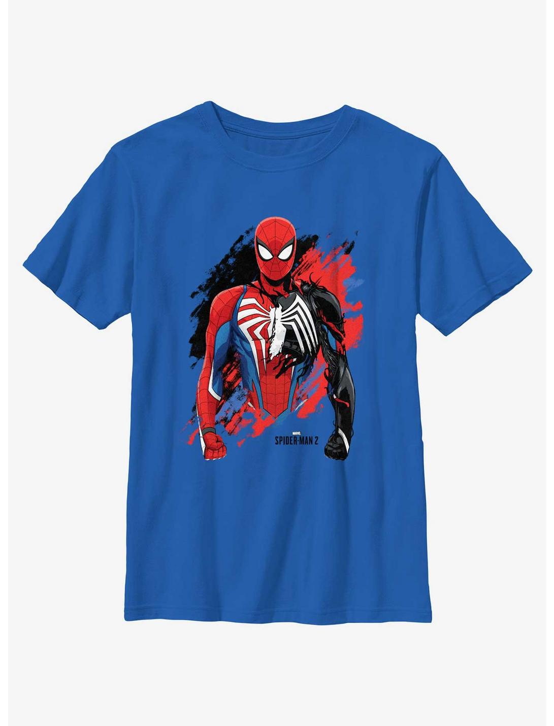 Marvel Spider-Man 2 Game Spider-Man Venom Morph Youth T-Shirt, ROYAL, hi-res