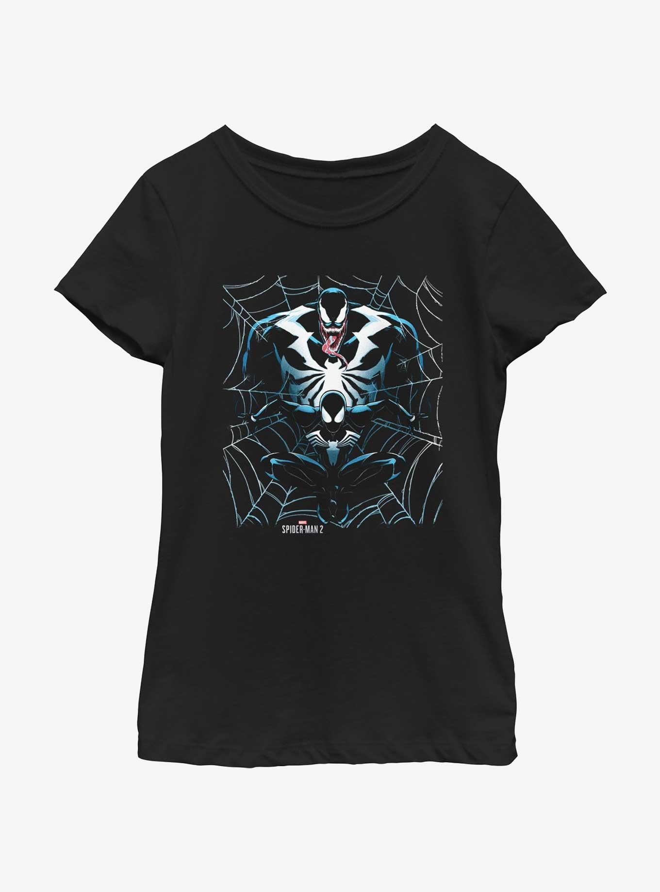 Marvel Spider-Man 2 Game Spider-Man Venom Web Youth Girls T-Shirt, , hi-res