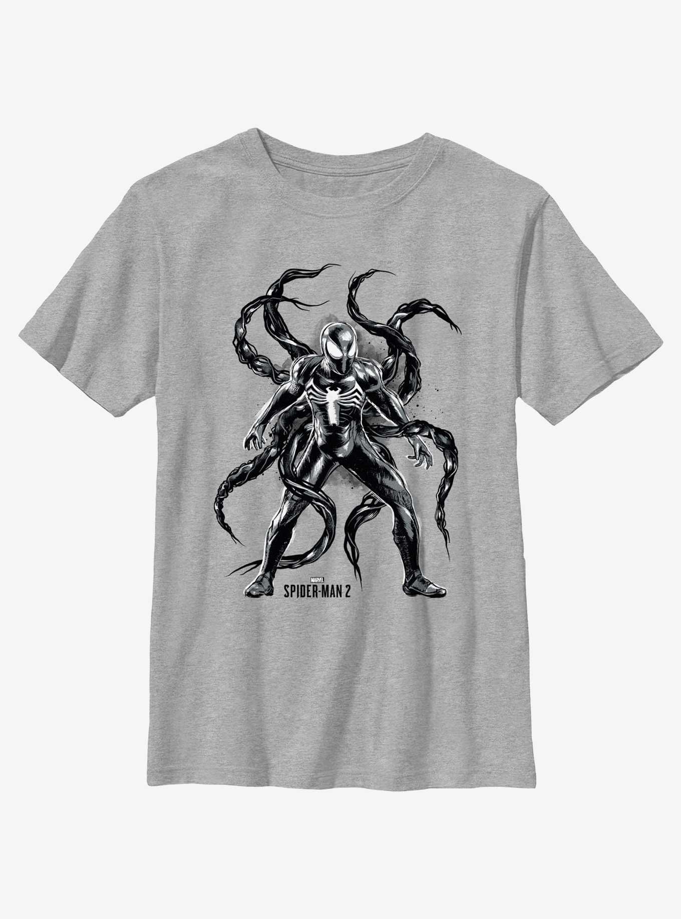 Marvel Spider-Man 2 Game Venom Tentacles Youth T-Shirt, ATH HTR, hi-res