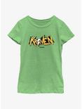Marvel Spider-Man 2 Game Kraven Logo Youth Girls T-Shirt, GRN APPLE, hi-res