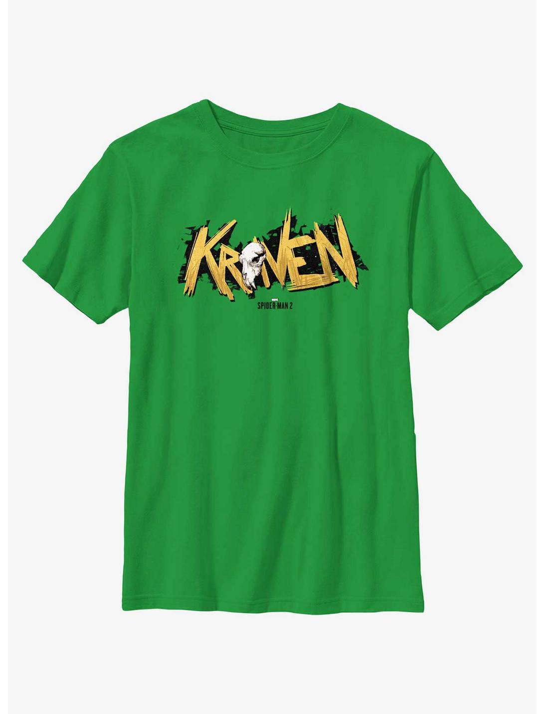 Marvel Spider-Man 2 Game Kraven Logo Youth T-Shirt, KELLY, hi-res