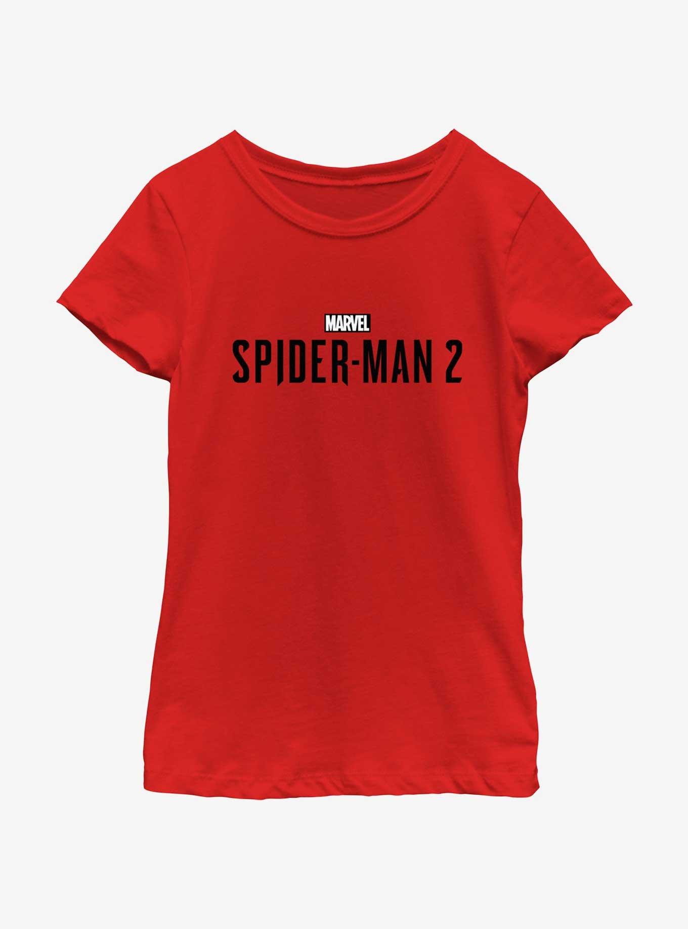 Marvel Spider-Man 2 Game Black Logo Youth Girls T-Shirt, , hi-res